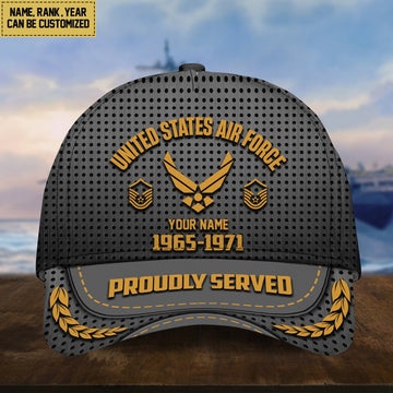 USAF Veterans Personalized Baseball Cap, Gift For Veterans Day, Father's Day, Memorial Day VPVC000204