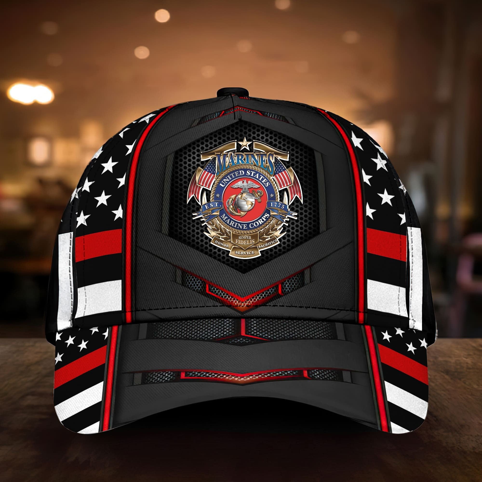 Premium Multiple US Military Services Veteran Cap PVC241101