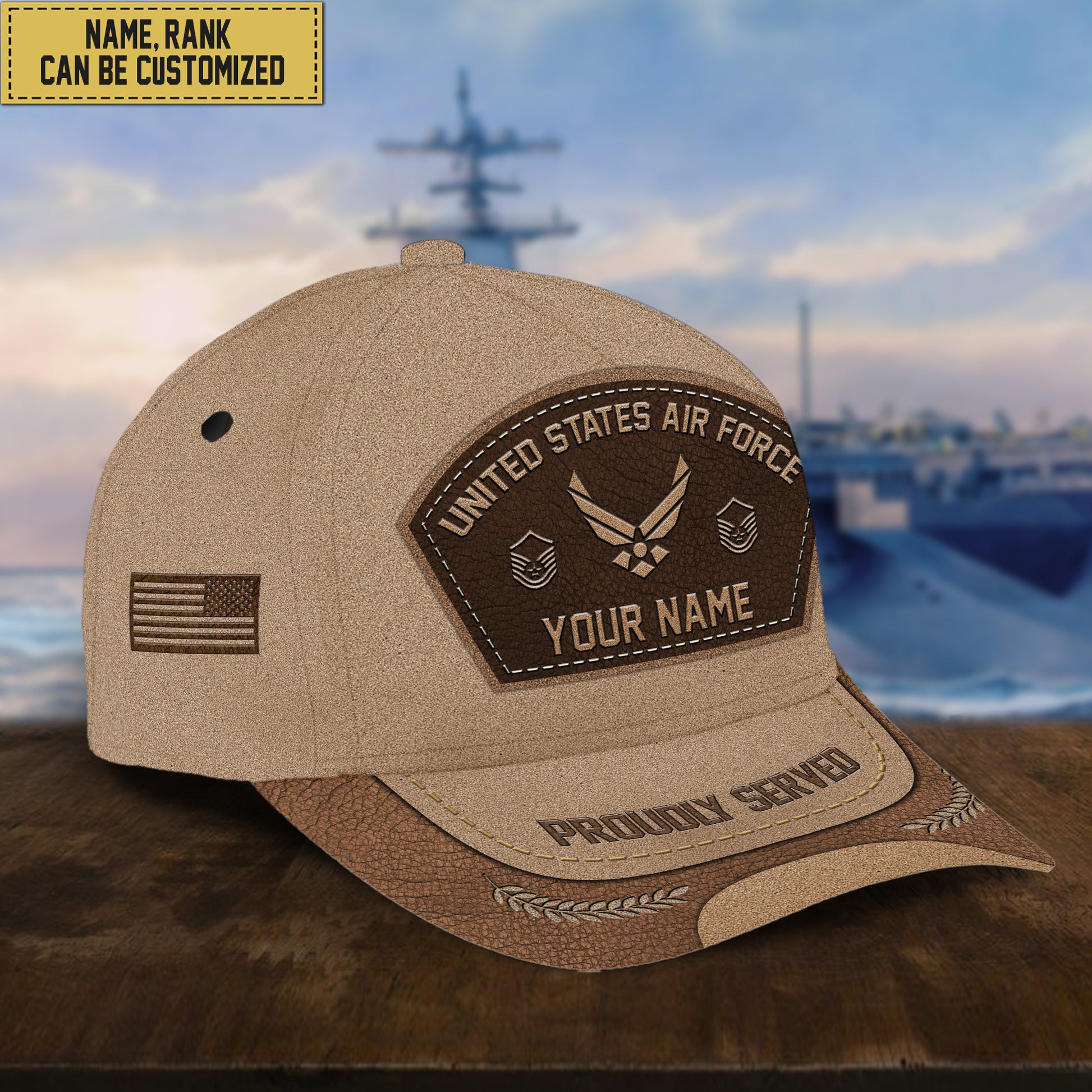 Customized USAF Veteran Hat - Personalized Name, Rank Gift For Air Force Veteran VPVC000904