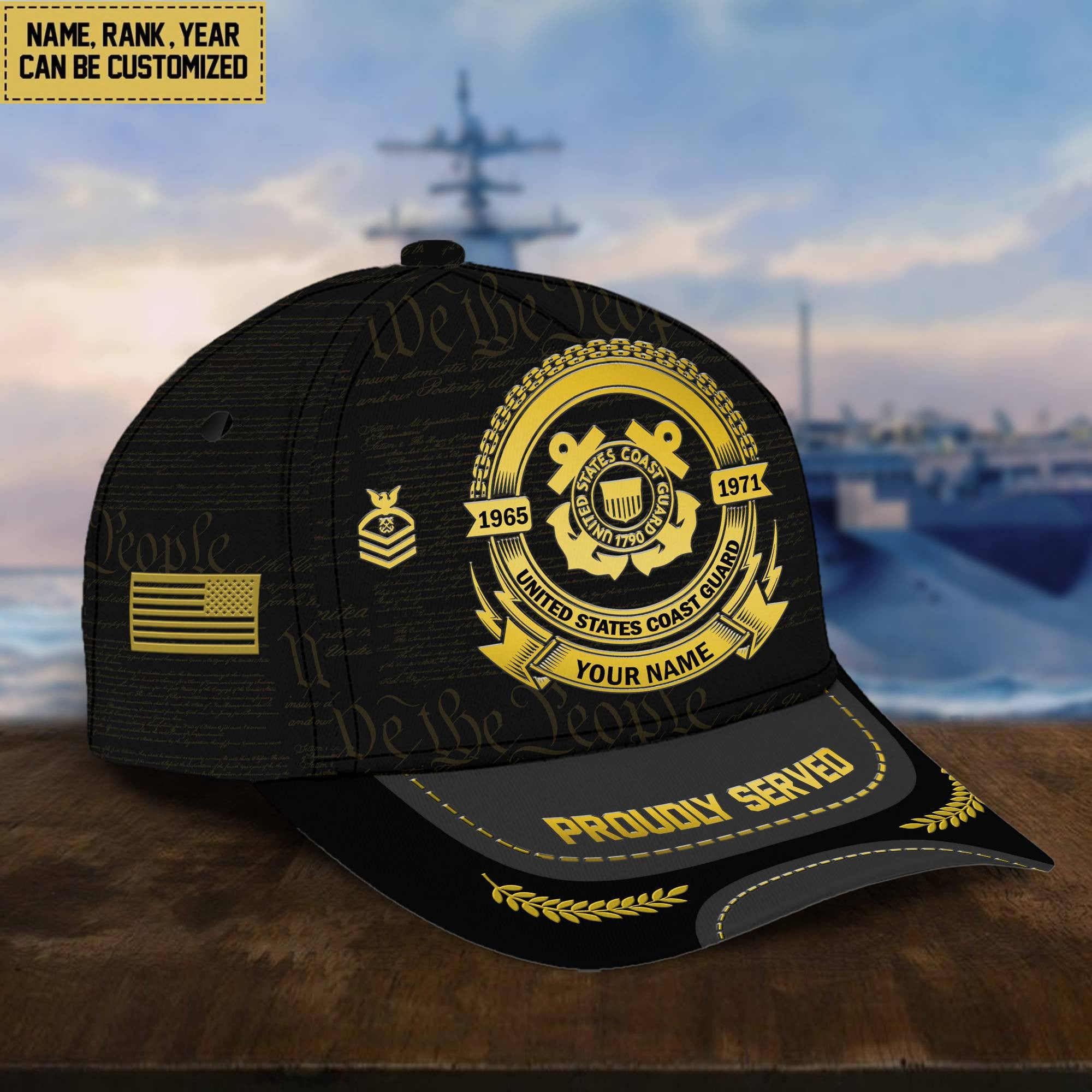 USCG Veteran Hat - Military Honor Coast Guard Cap VPVC001705