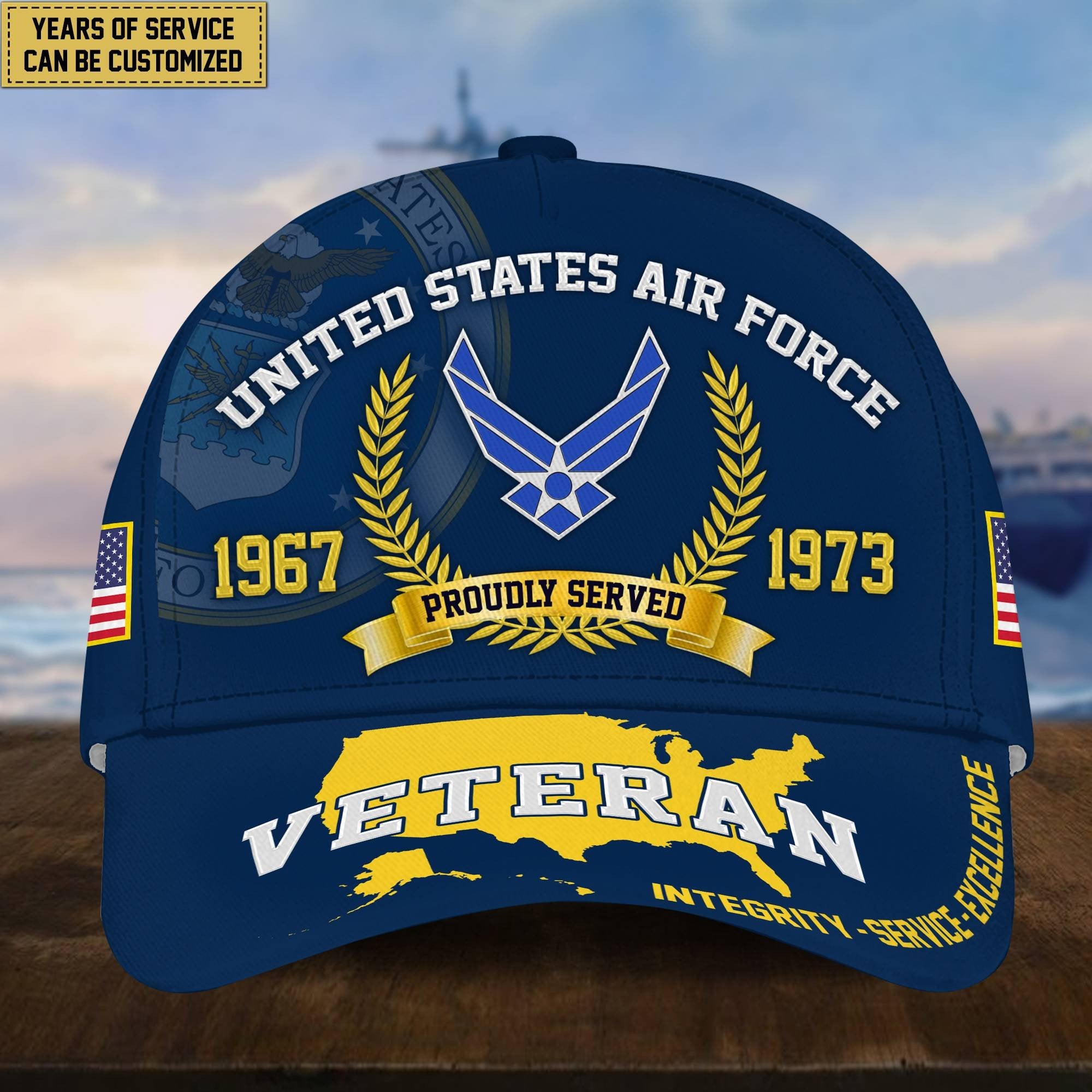 Premium Personalized American Pride US Veterans Cap APVC080501