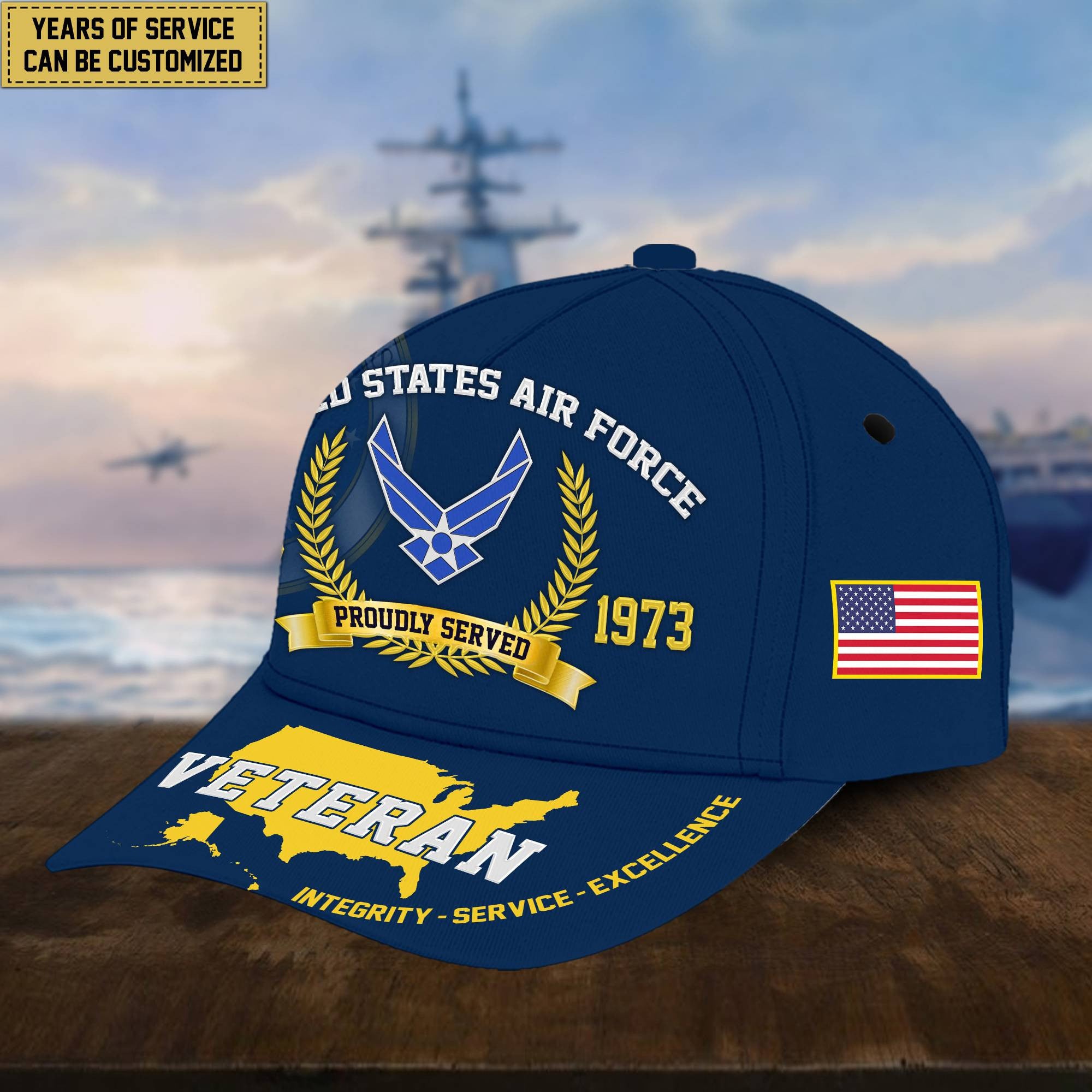 Premium Personalized American Pride US Veterans Cap APVC080501