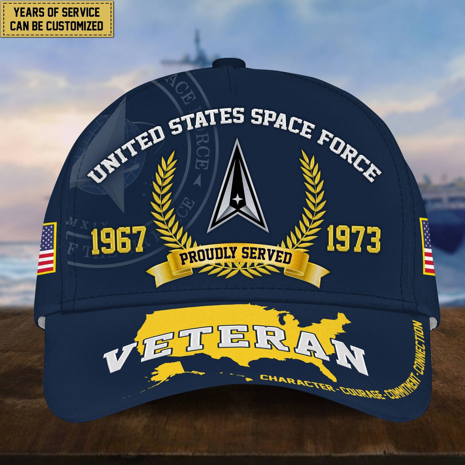 Premium Personalized American Pride US Veterans Cap APVC080501