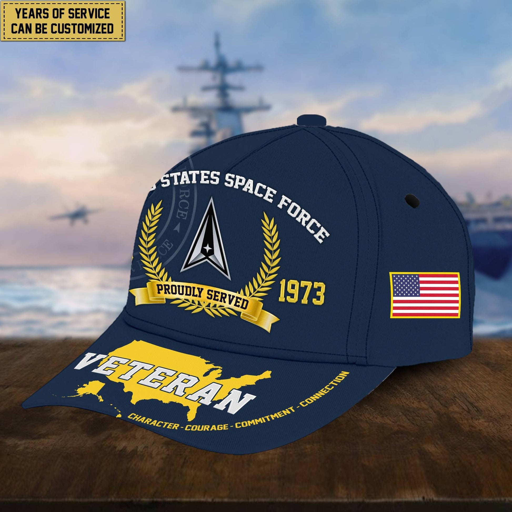 Premium Personalized American Pride US Veterans Cap APVC080501