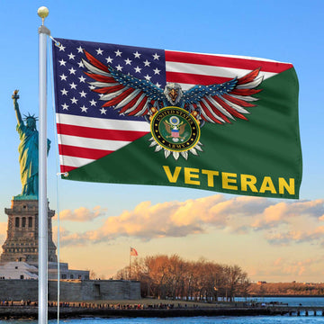 Premium US Army Grommet Flag Gift For Veterans Day, Father's Day, Memorial Day VPVC100401