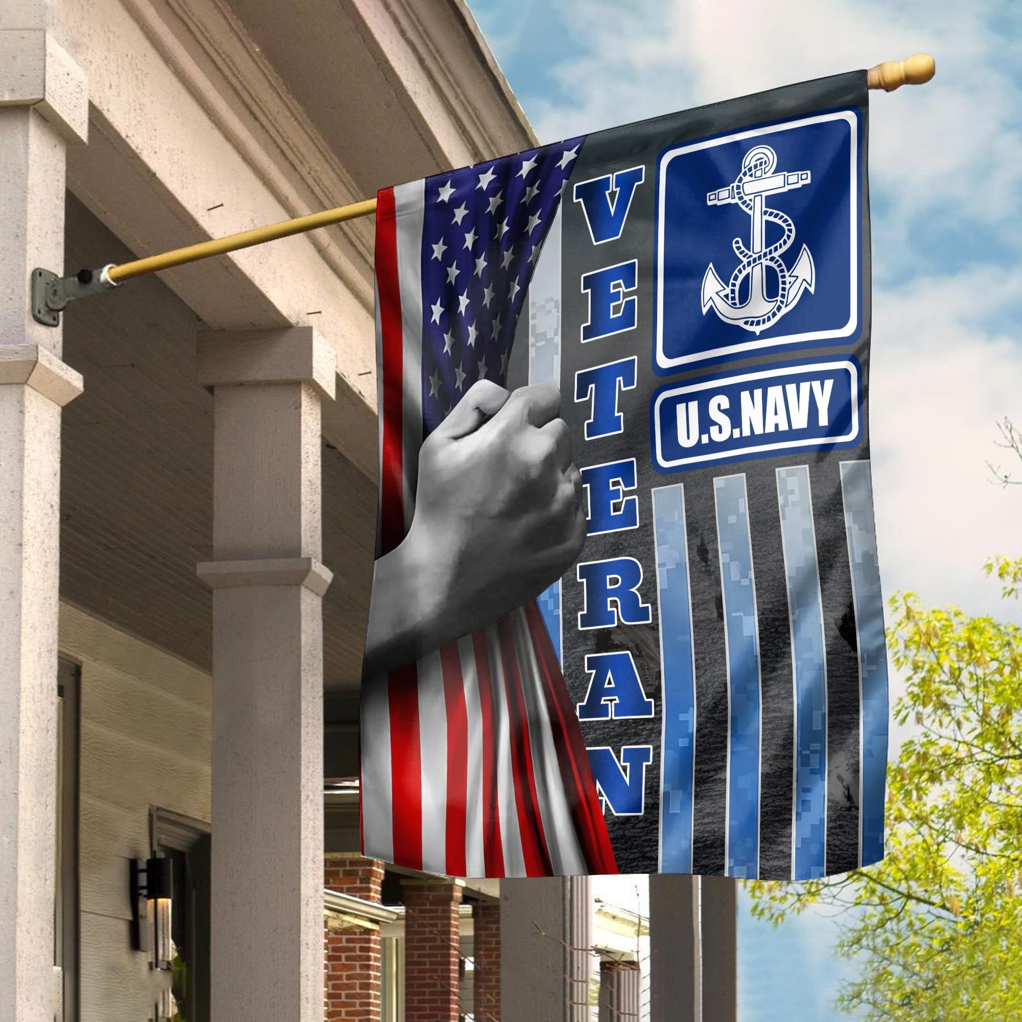 US Navy Garden Flag - House Flag, Gift For Veterans Day, Father's Day, Memorial Day VPVC100602