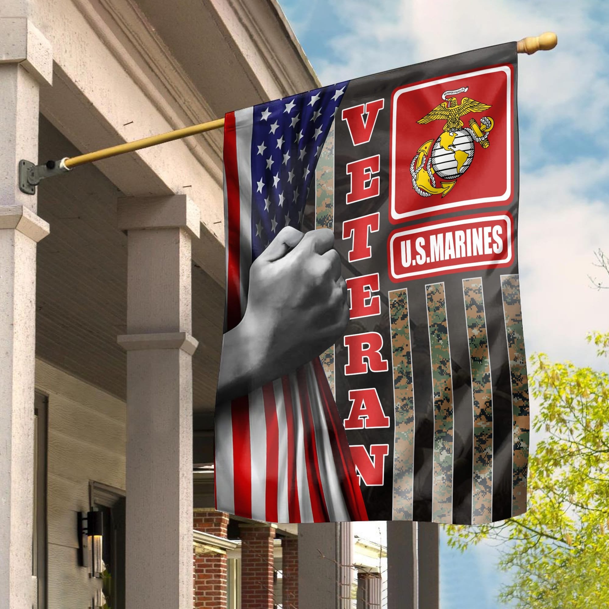US Marines Garden Flag - House Flag, Gift For Veterans Day, Father's Day, Memorial Day VPVC100603