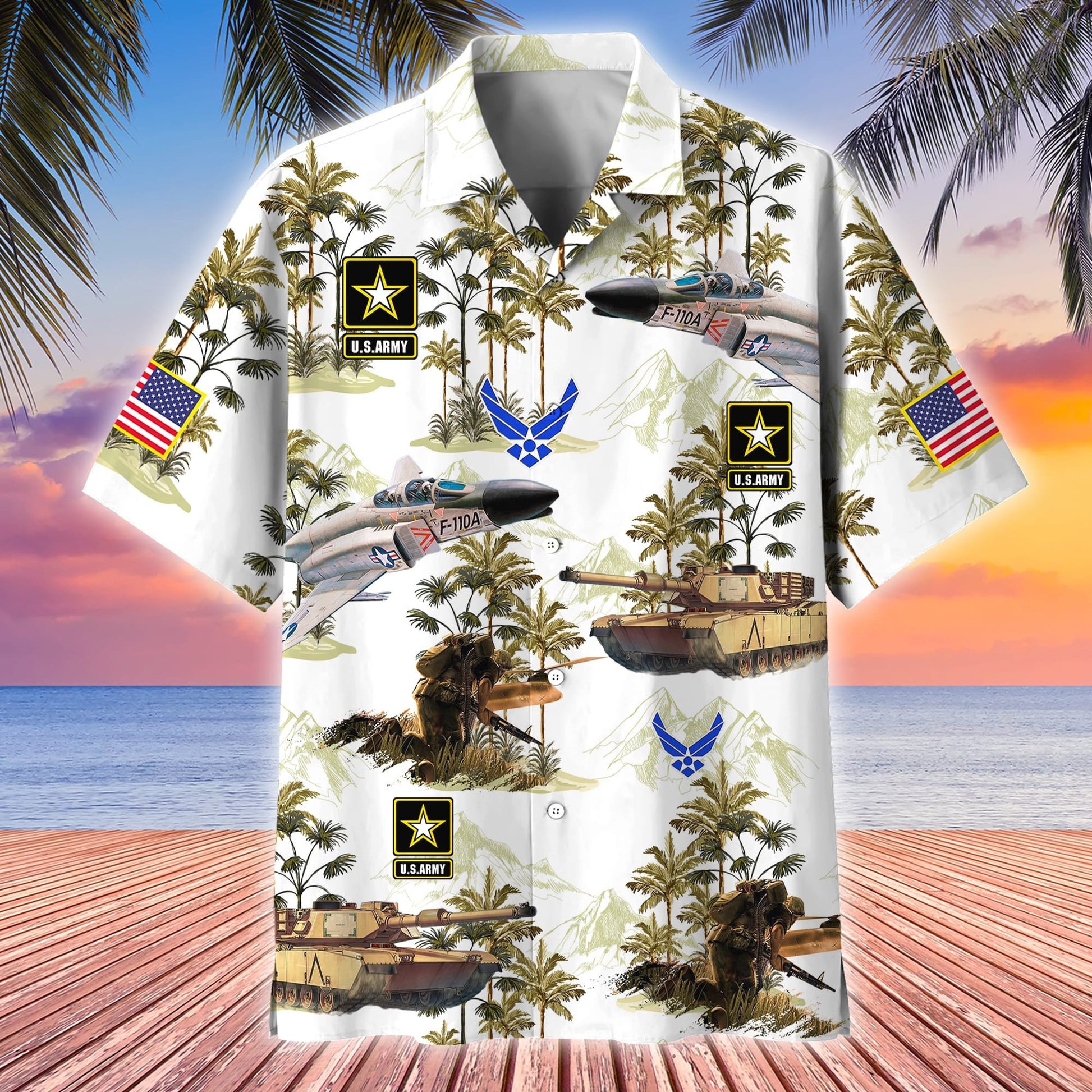 Premium US Army US Air Force Veteran Hawaii Shirt APVC230510