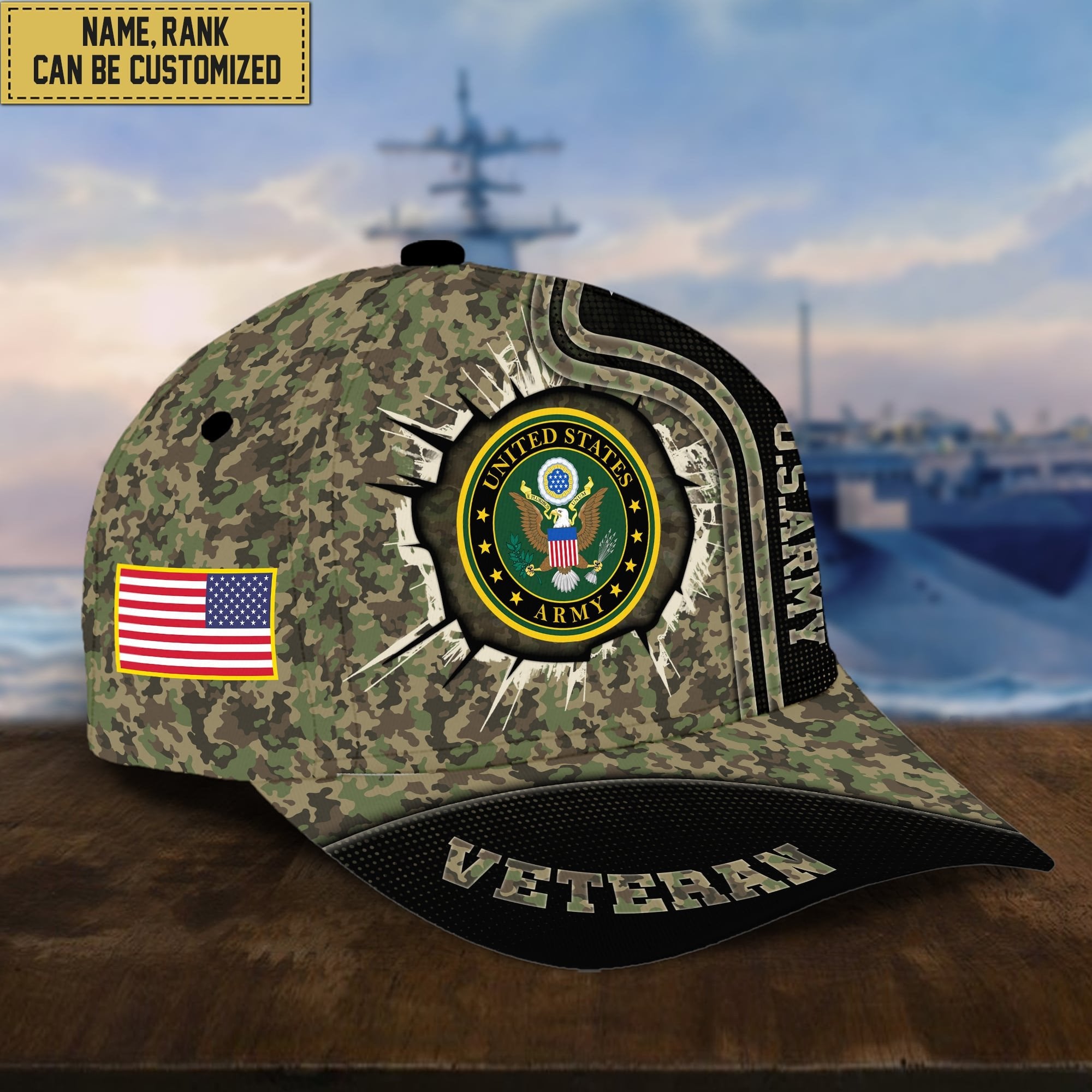 Premium Personalized US Veterans Cap APVC220501