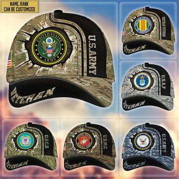 Premium Personalized US Veterans Cap APVC220501