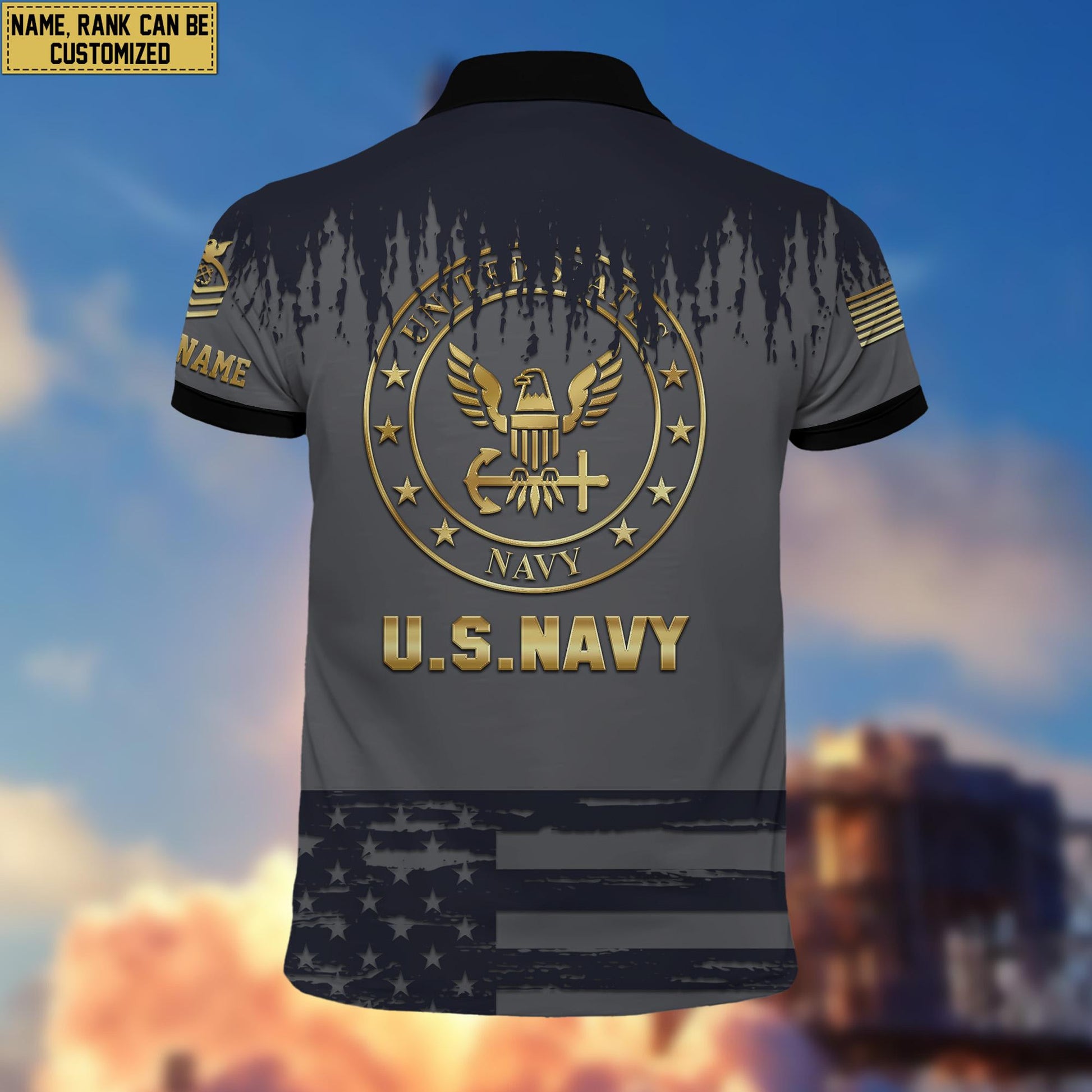 US Navy Short Sleeve Polo Shirt For Men, Veteran's Day Gift For Navy Veteran VPVC200102