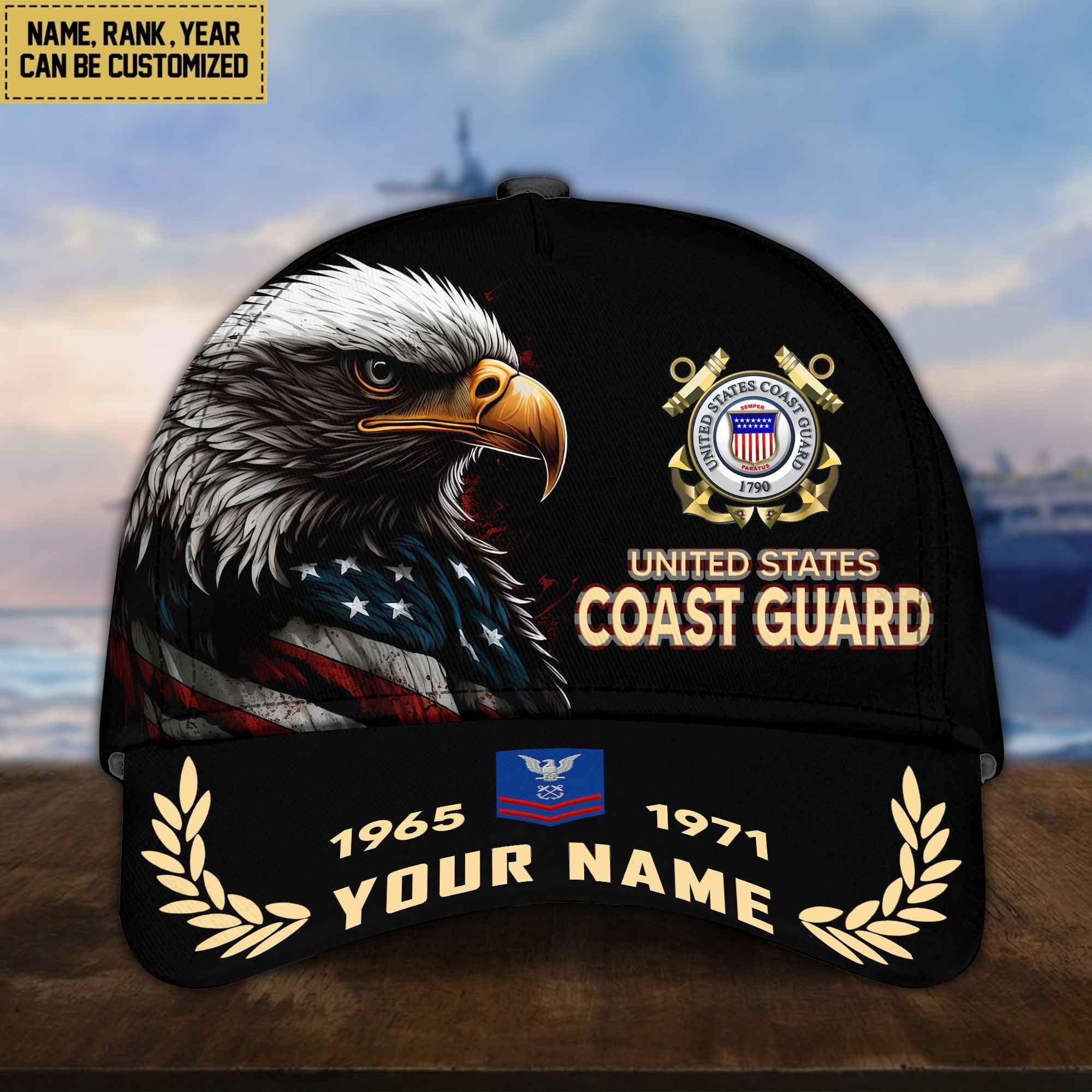Premium Personalized USCG Veteran Cap, Hat For Coast Guard Veteran VPVC002205