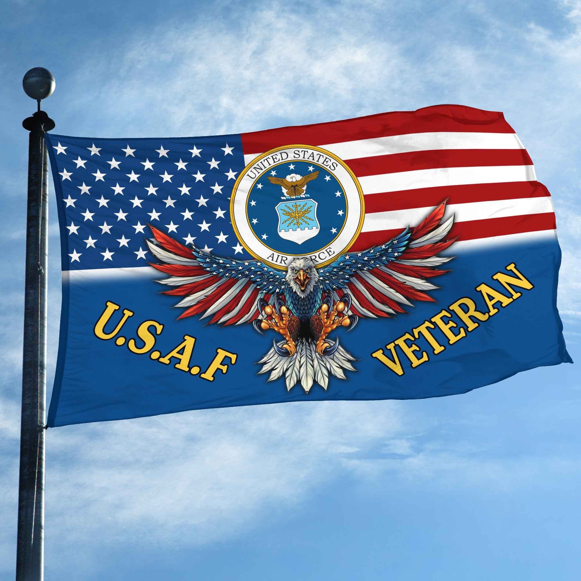 Unique U.S.A.F Veteran Grommet Flag, Gift For Air Force Veteran VPVC104604