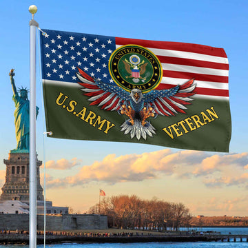 Unique U.S Army Grommet Flag, Gift For Army Veteran VPVC104601