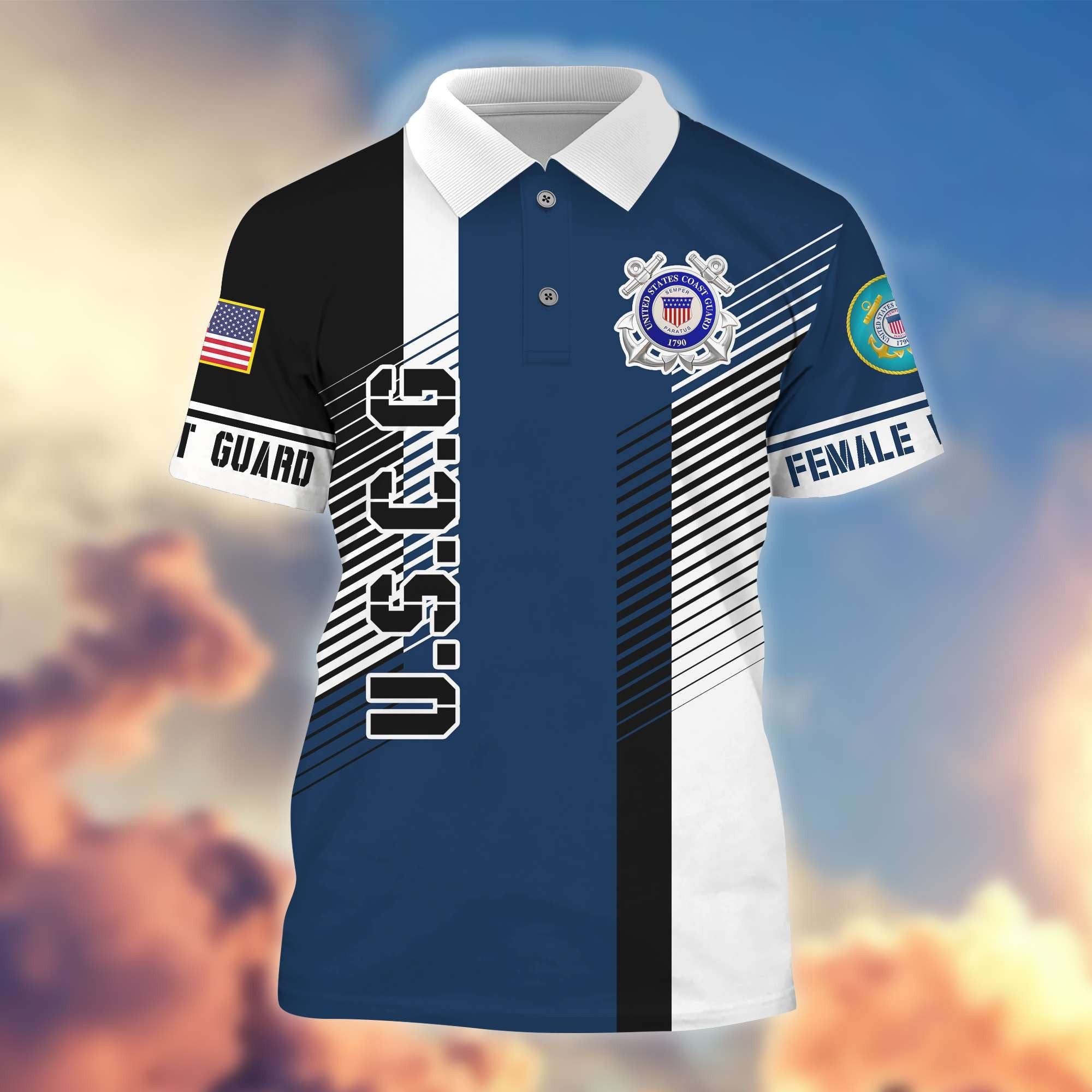 Premium Proudly Served US Female Veterans Polo Shirt APVC010612