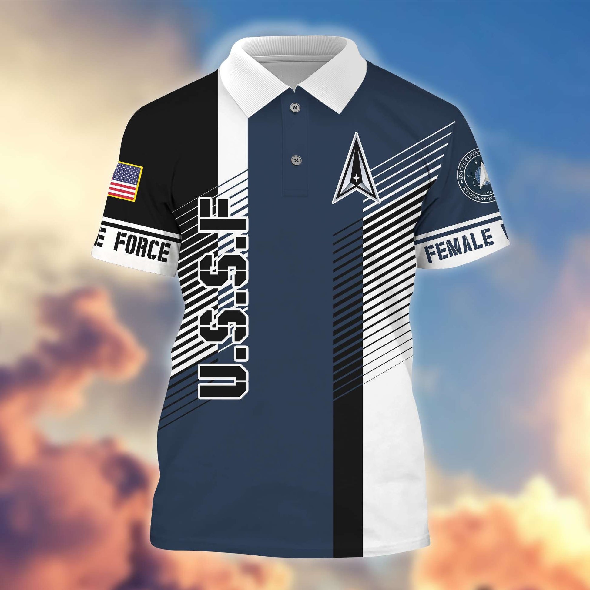 Premium Proudly Served US Female Veterans Polo Shirt APVC010612
