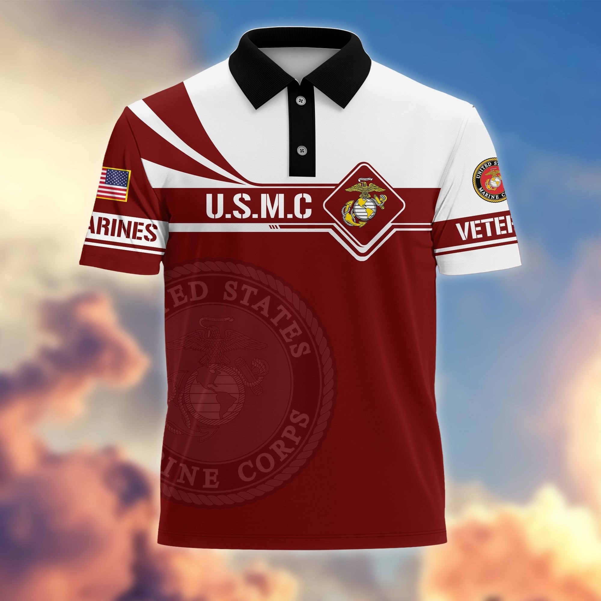 Premium Honoring All Who Served US Veterans Polo Shirt APVC220502