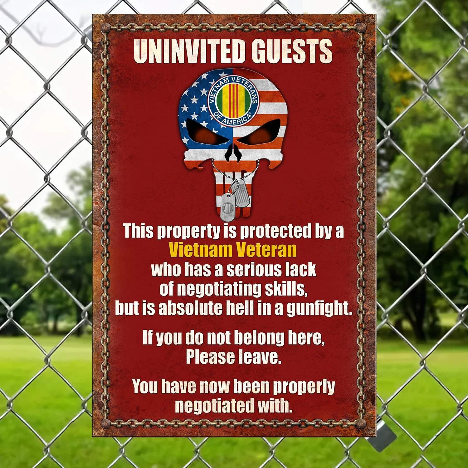 Premium US Veterans Metal Sign APVC040602
