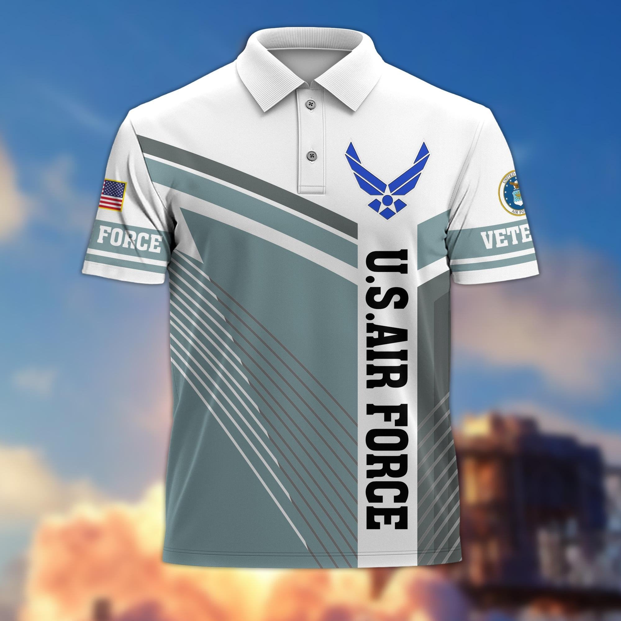 Premium US Veterans Polo Shirt, Gift For Army Veteran, Navy Veteran, Marine Veteran, Air Force Veteran, Coast Guard Veteran, Vietnam Veteran, Gift For Veterans Day, Father's Day, Independence Day APVC100601
