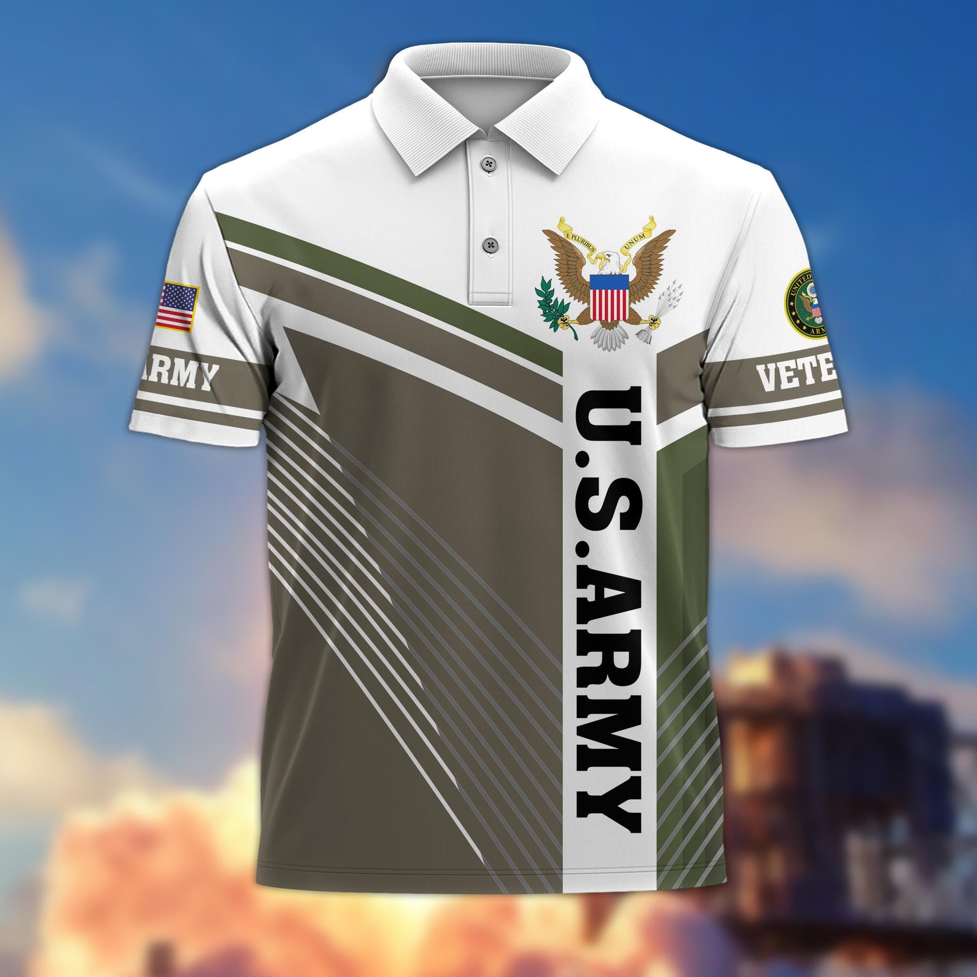 Premium US Veterans Polo Shirt, Gift For Army Veteran, Navy Veteran, Marine Veteran, Air Force Veteran, Coast Guard Veteran, Vietnam Veteran, Gift For Veterans Day, Father's Day, Independence Day APVC100601