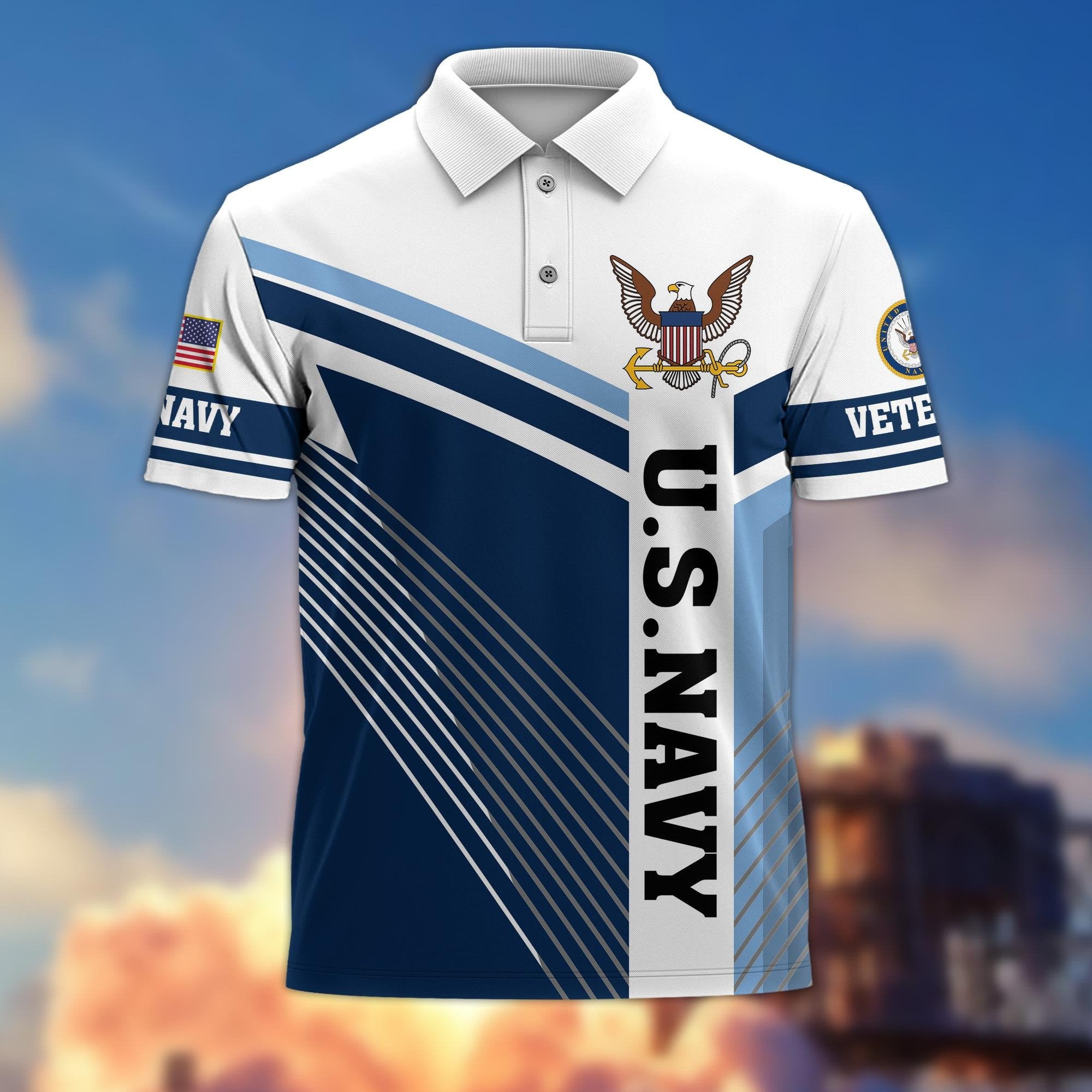 Premium US Veterans Polo Shirt, Gift For Army Veteran, Navy Veteran, Marine Veteran, Air Force Veteran, Coast Guard Veteran, Vietnam Veteran, Gift For Veterans Day, Father's Day, Independence Day APVC100601