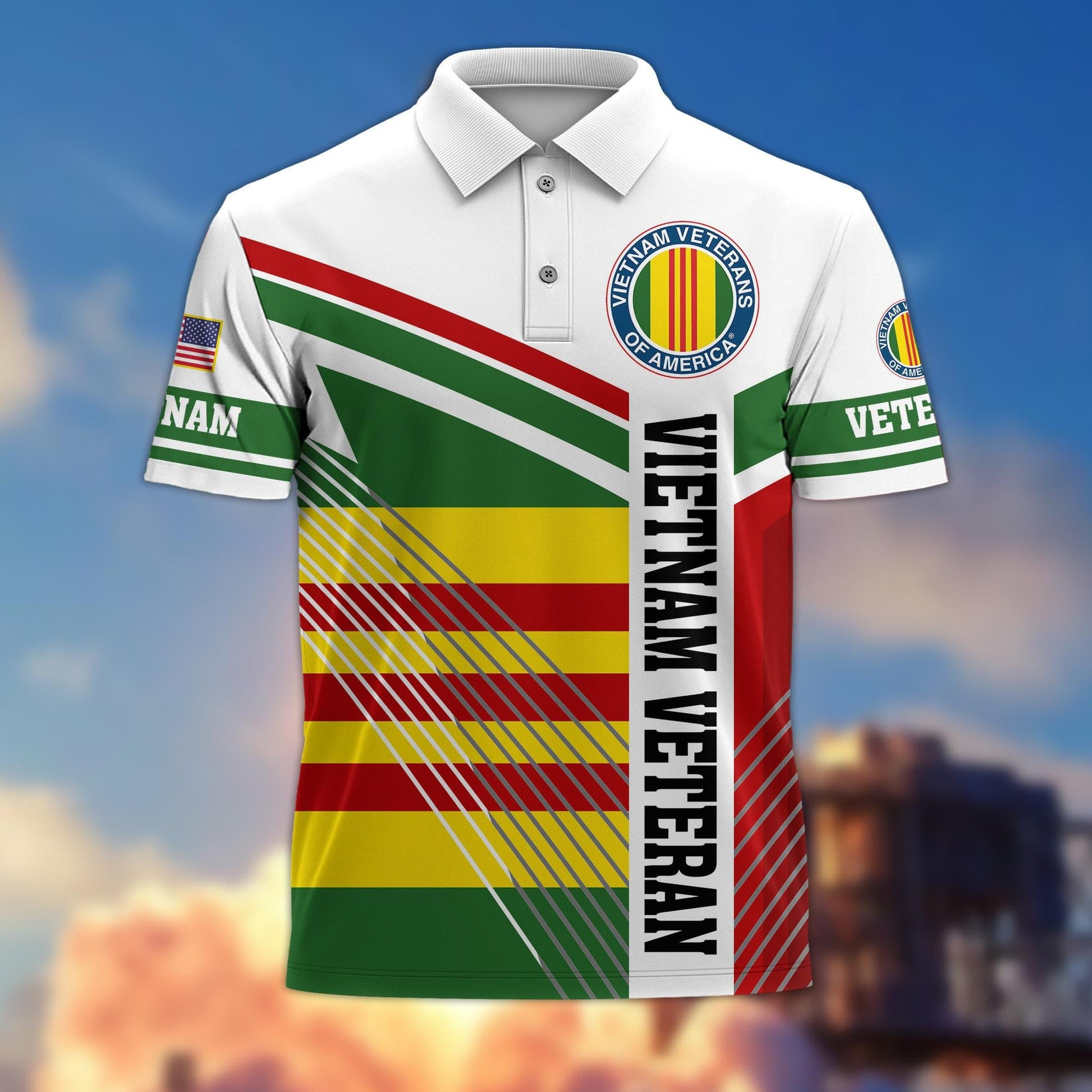Premium US Veterans Polo Shirt, Gift For Army Veteran, Navy Veteran, Marine Veteran, Air Force Veteran, Coast Guard Veteran, Vietnam Veteran, Gift For Veterans Day, Father's Day, Independence Day APVC100601
