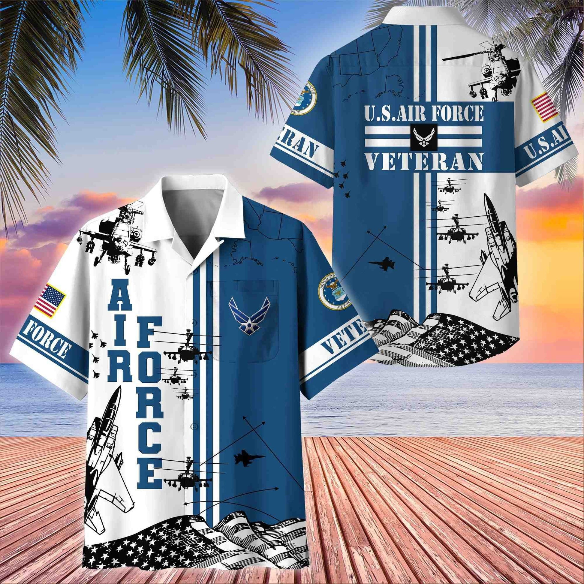 Premium US Veterans Hawaii Shirt With Pocket, Gift For Army Veteran, Navy Veteran, Marine Veteran, Air Force Veteran, Coast Guard Veteran, Vietnam Veteran, Gift For Veterans Day, Father's Day, Independence Day APVC120610