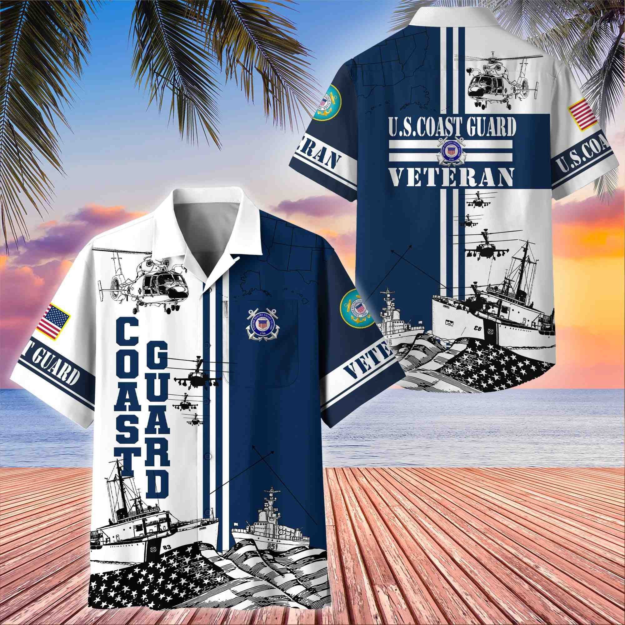 Premium US Veterans Hawaii Shirt With Pocket, Gift For Army Veteran, Navy Veteran, Marine Veteran, Air Force Veteran, Coast Guard Veteran, Vietnam Veteran, Gift For Veterans Day, Father's Day, Independence Day APVC120610