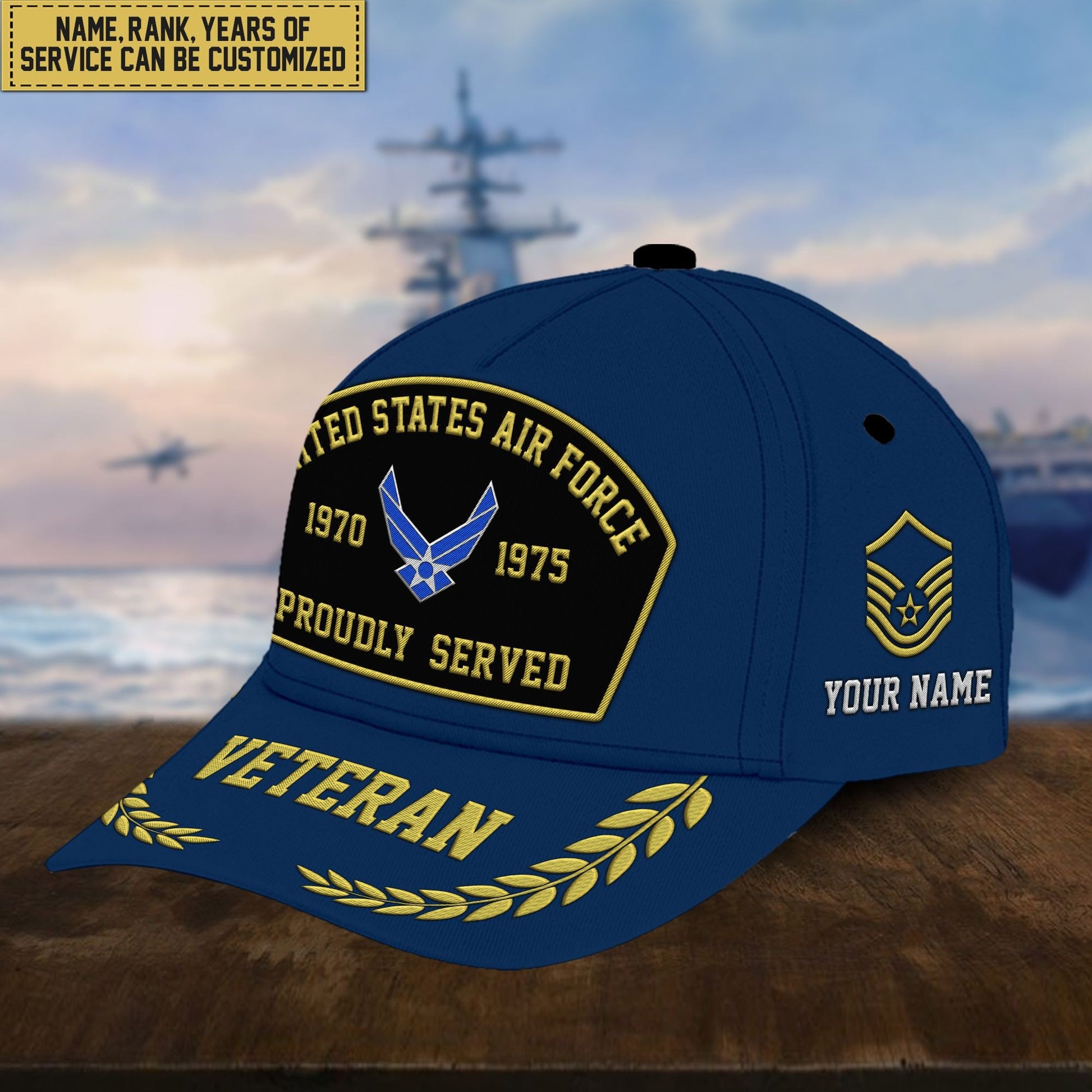 Premium Custom US Veterans Embroidered Cap, Gift For Veterans Day, Father's Day, Independence Day APVC110603