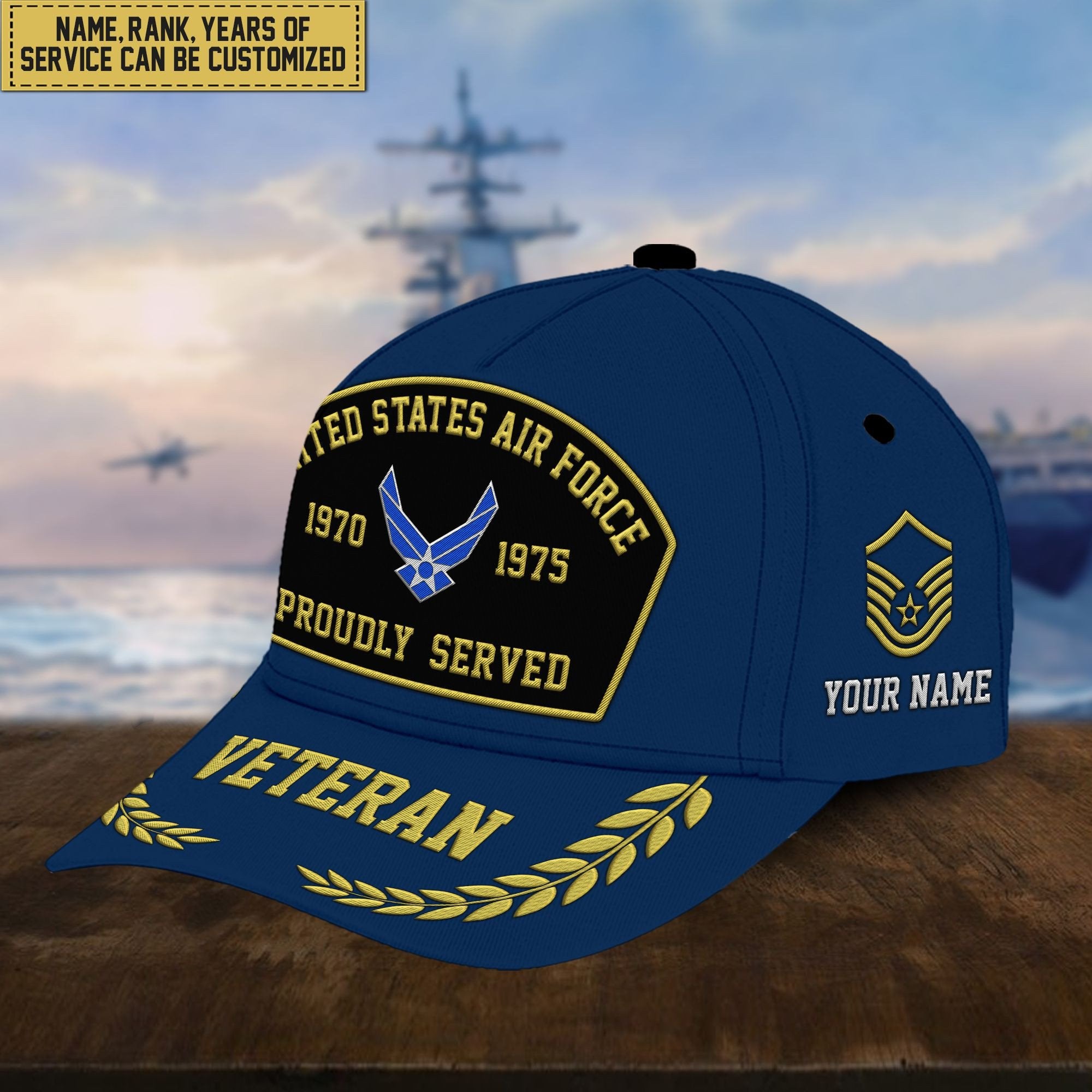 Premium Custom US Veterans Embroidered Cap, Gift For Veterans Day, Father's Day, Independence Day APVC110603