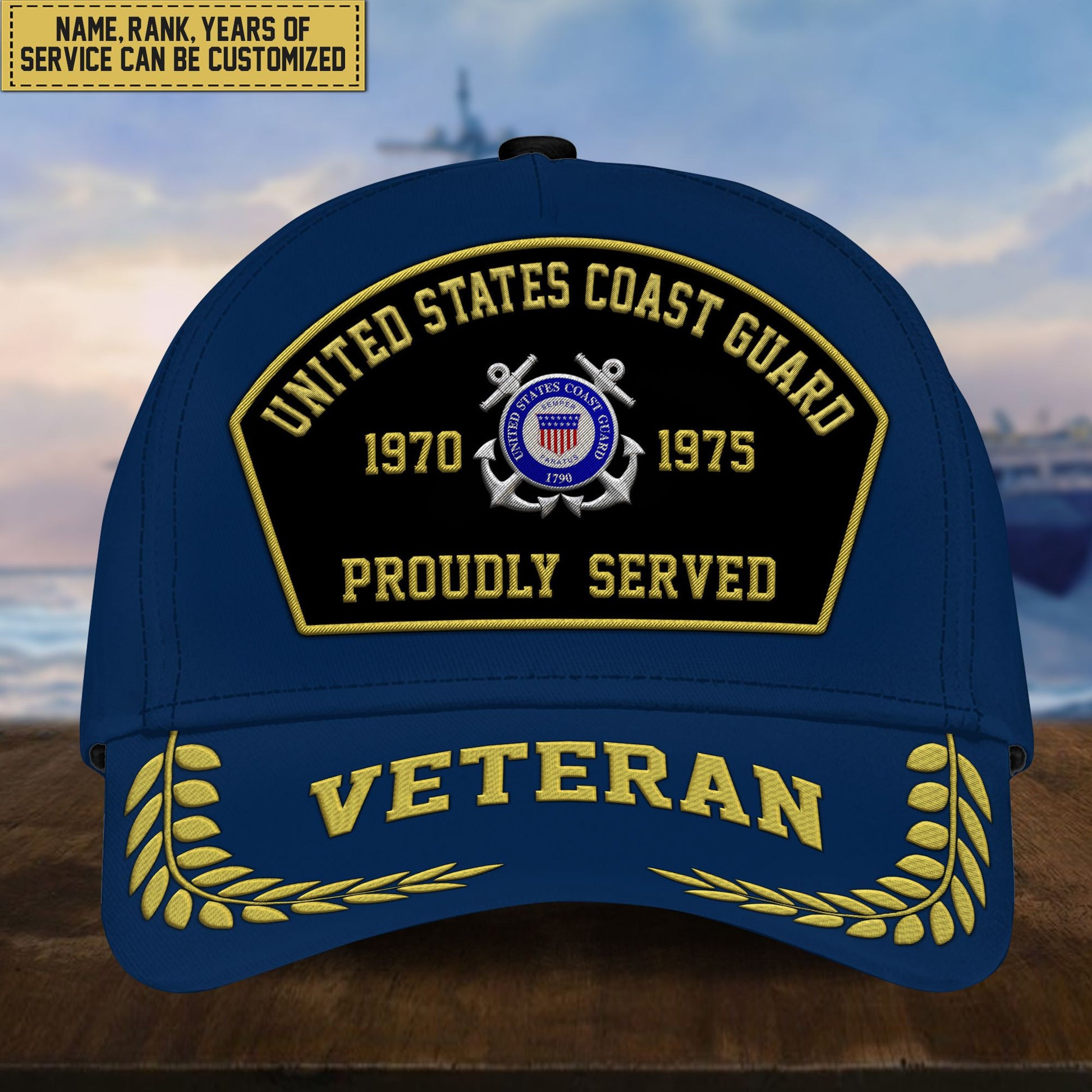 Premium Custom US Veterans Embroidered Cap, Gift For Veterans Day, Father's Day, Independence Day APVC110603
