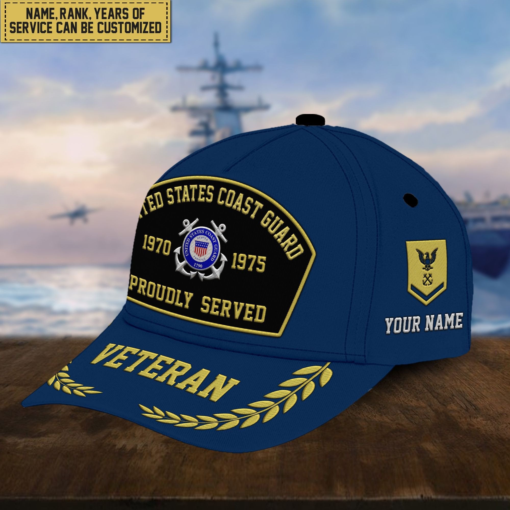Premium Custom US Veterans Embroidered Cap, Gift For Veterans Day, Father's Day, Independence Day APVC110603