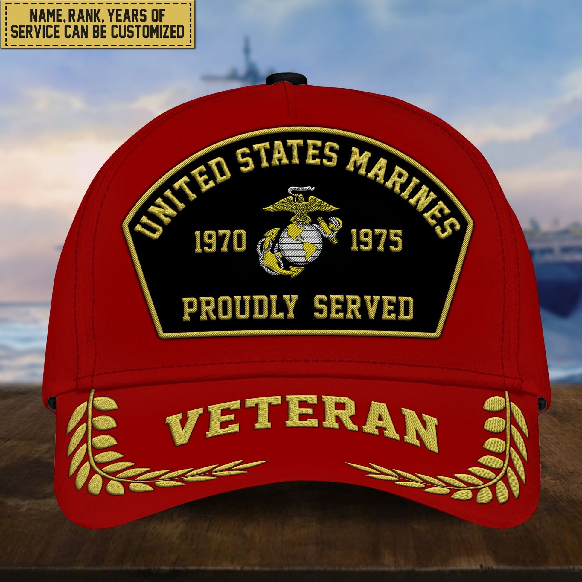 Premium Custom US Veterans Embroidered Cap, Gift For Veterans Day, Father's Day, Independence Day APVC110603