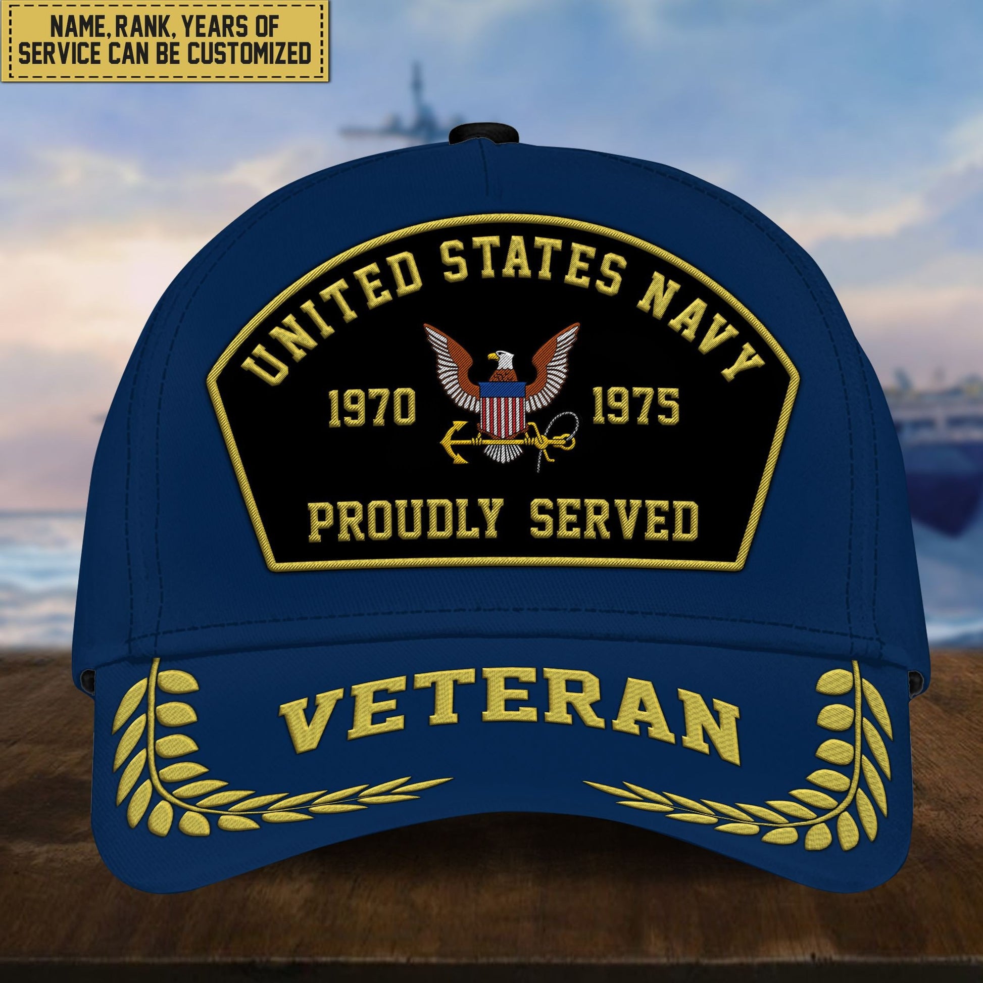 Premium Custom US Veterans Embroidered Cap, Gift For Veterans Day, Father's Day, Independence Day APVC110603