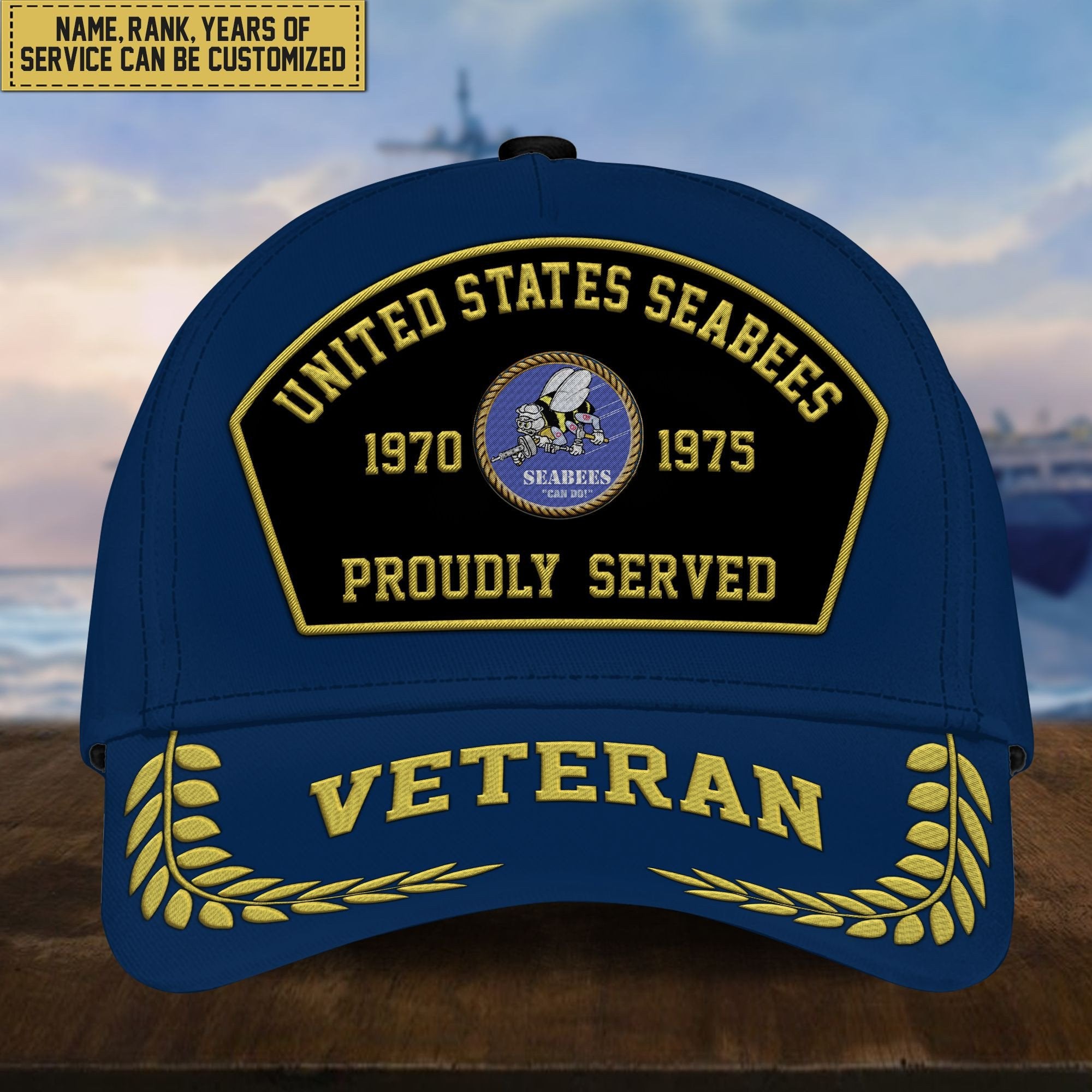 Premium Custom US Veterans Embroidered Cap, Gift For Veterans Day, Father's Day, Independence Day APVC110603