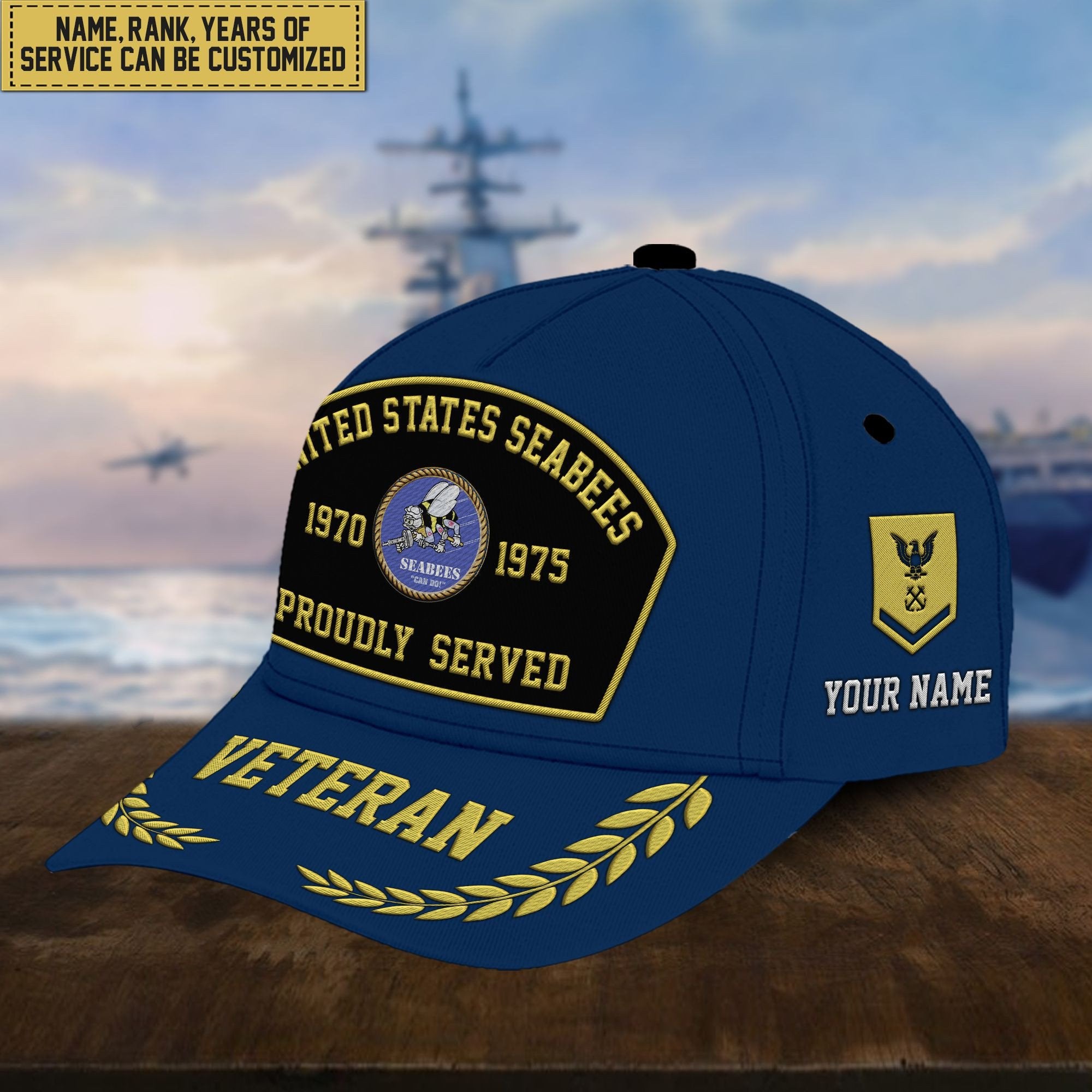 Premium Custom US Veterans Embroidered Cap, Gift For Veterans Day, Father's Day, Independence Day APVC110603