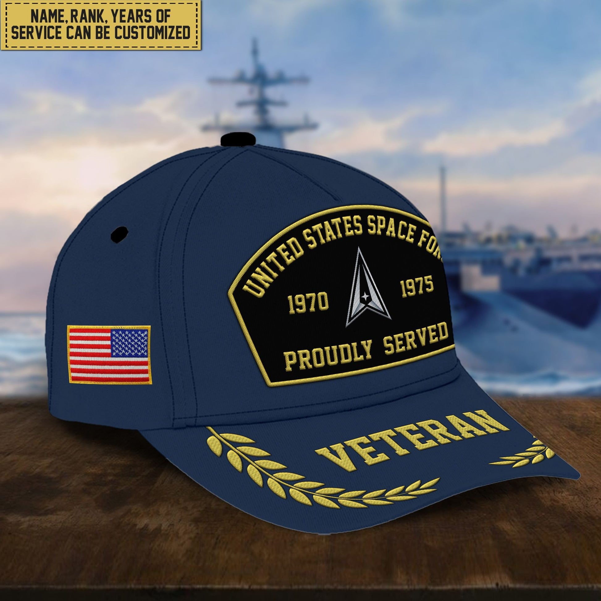 Premium Custom US Veterans Embroidered Cap, Gift For Veterans Day, Father's Day, Independence Day APVC110603
