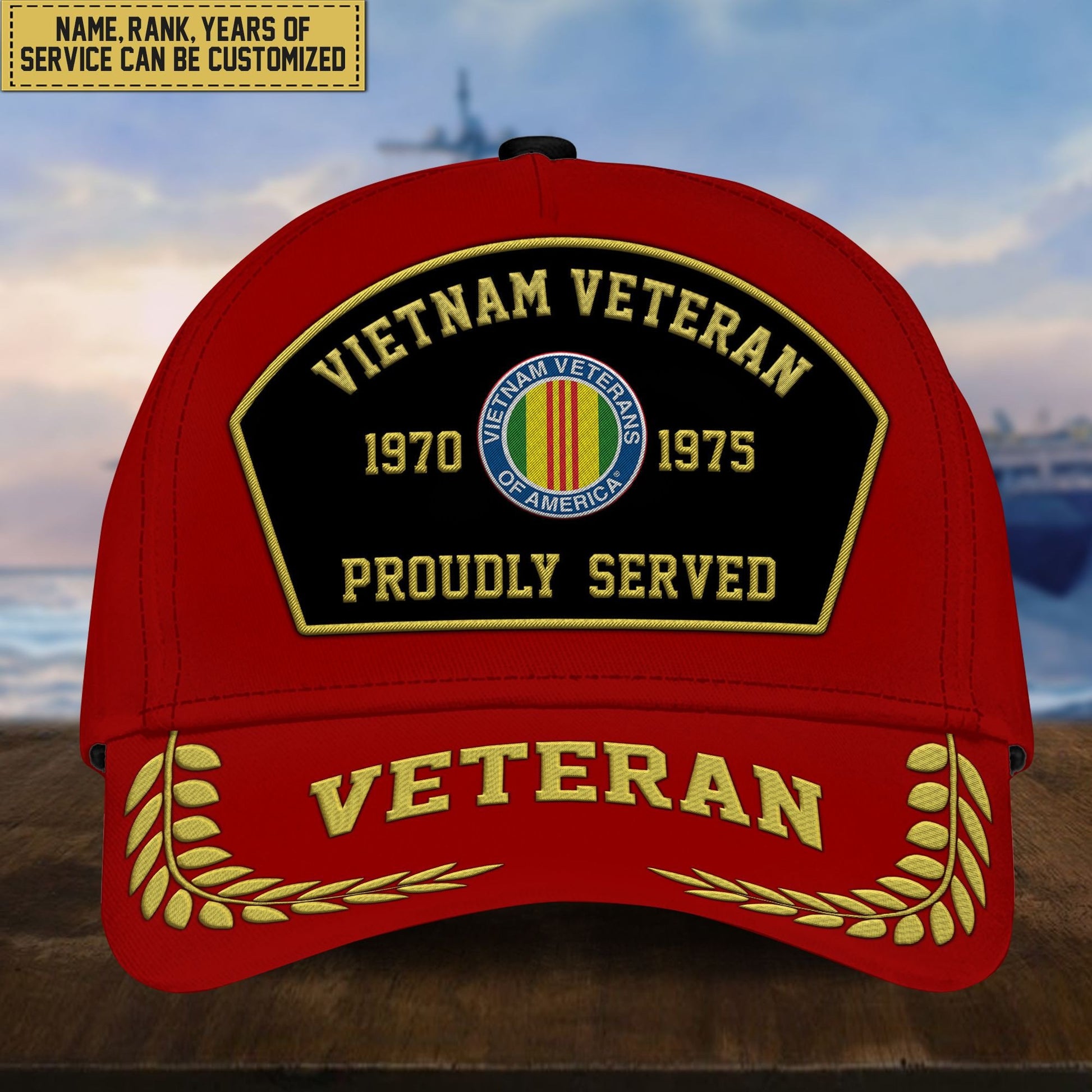 Premium Custom US Veterans Embroidered Cap, Gift For Veterans Day, Father's Day, Independence Day APVC110603