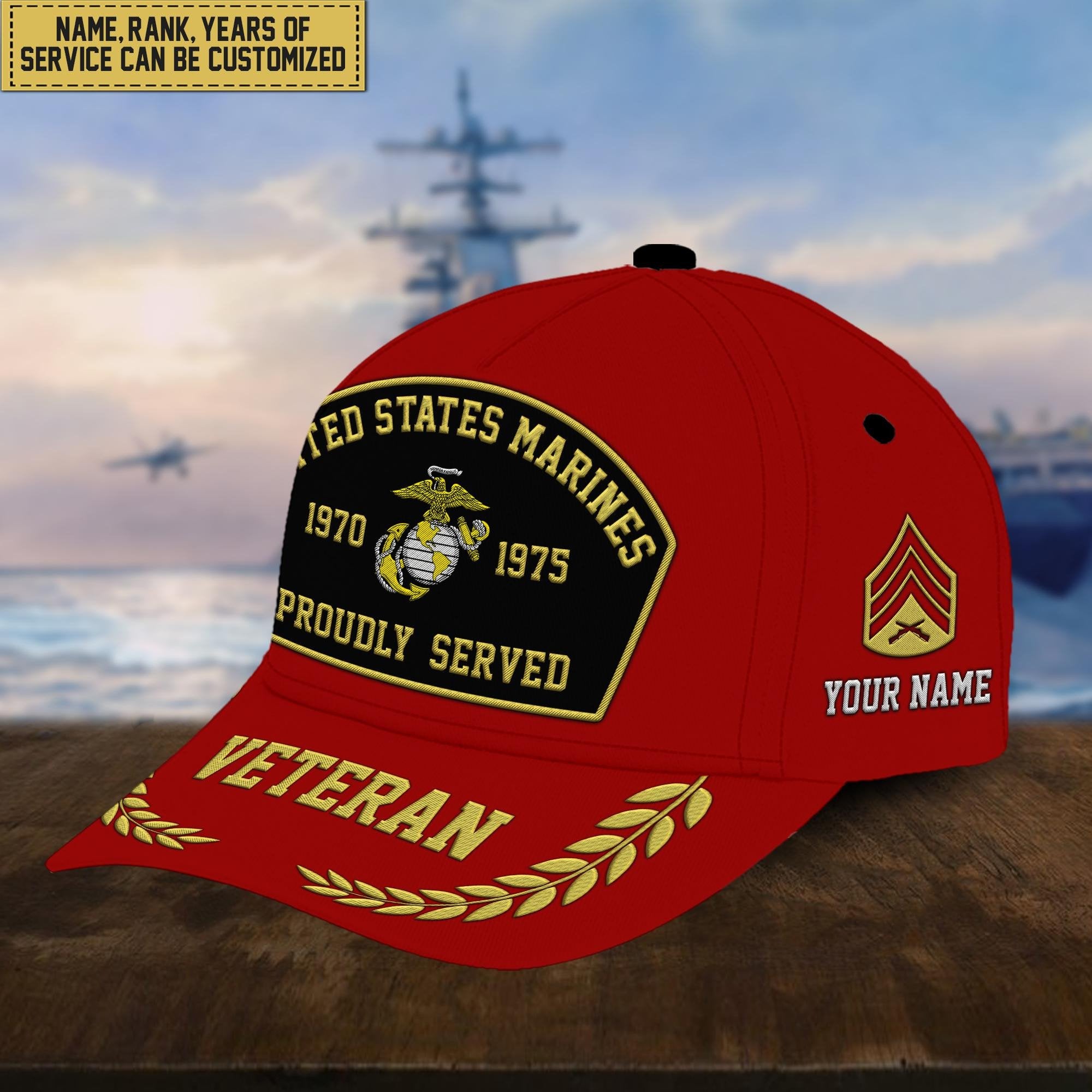 Premium Custom US Veterans Embroidered Cap, Gift For Veterans Day, Father's Day, Independence Day APVC110603