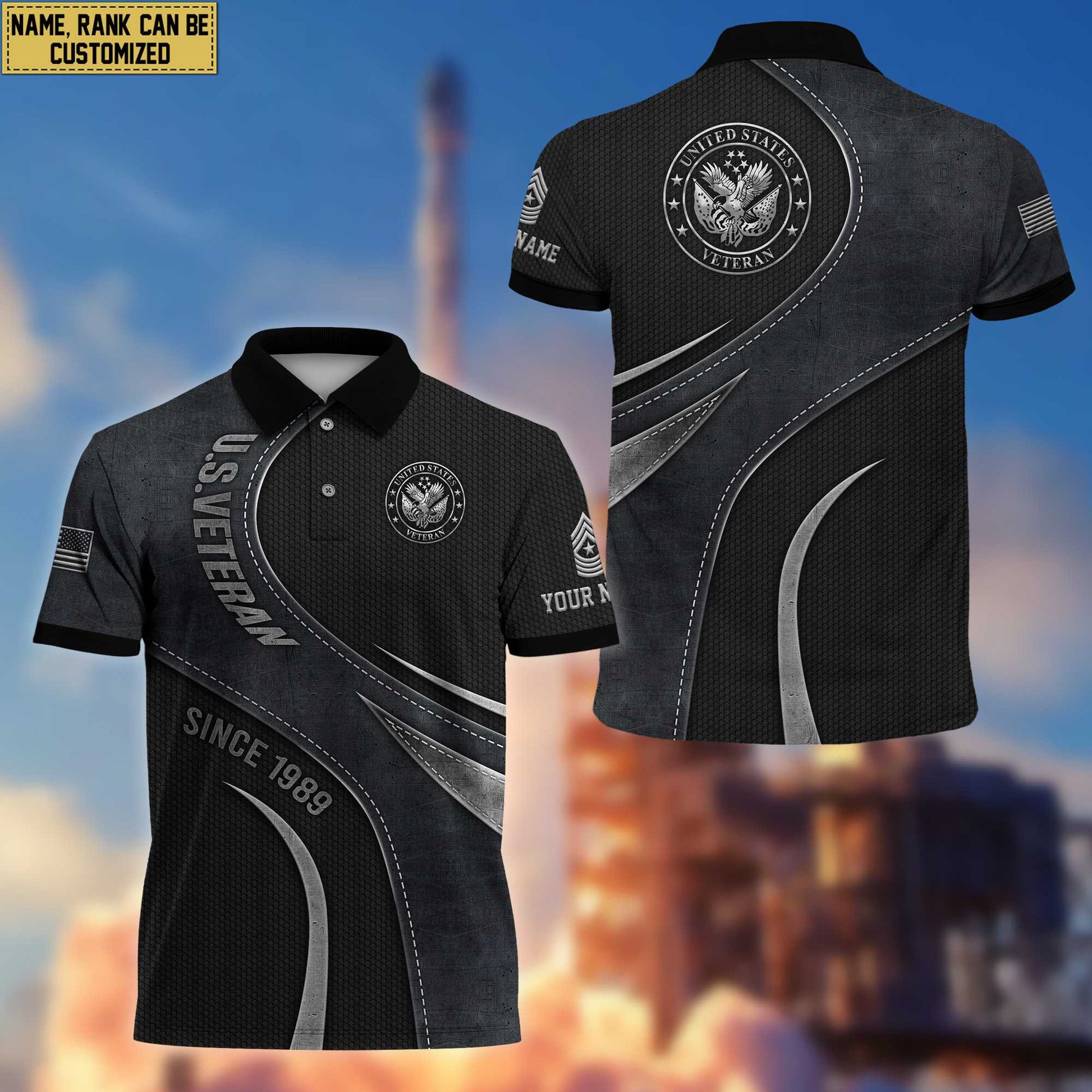 Premium US Veteran Polo Shirt, Gift for US Veteran VPVC201307