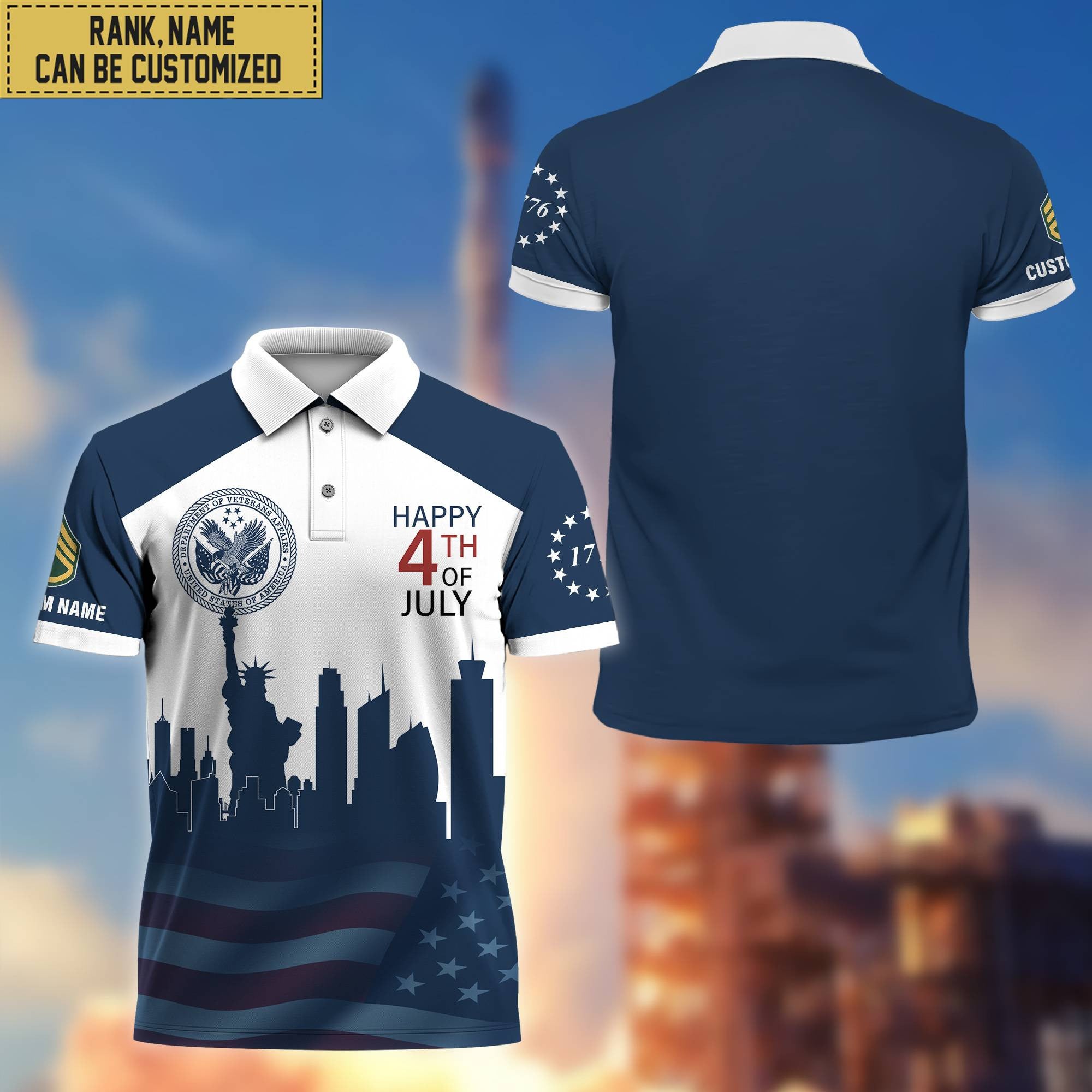 Premium Custom US Veteran Polo Shirt, Gift for US Veteran VPVC201907