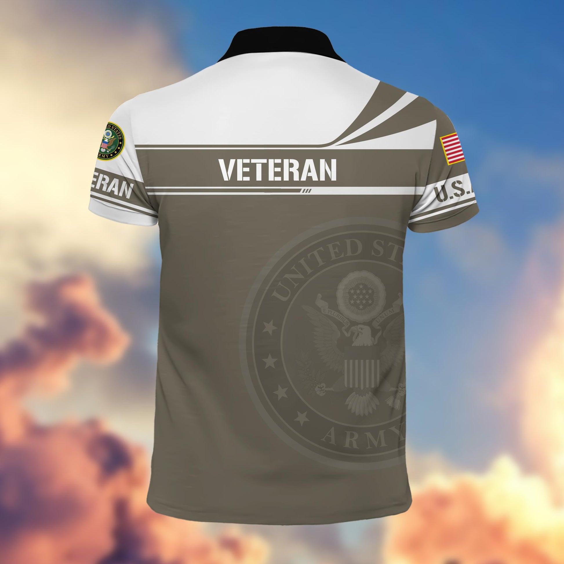 Premium US Army Polo Shirt, Gift for Army Veteran VPVC202401