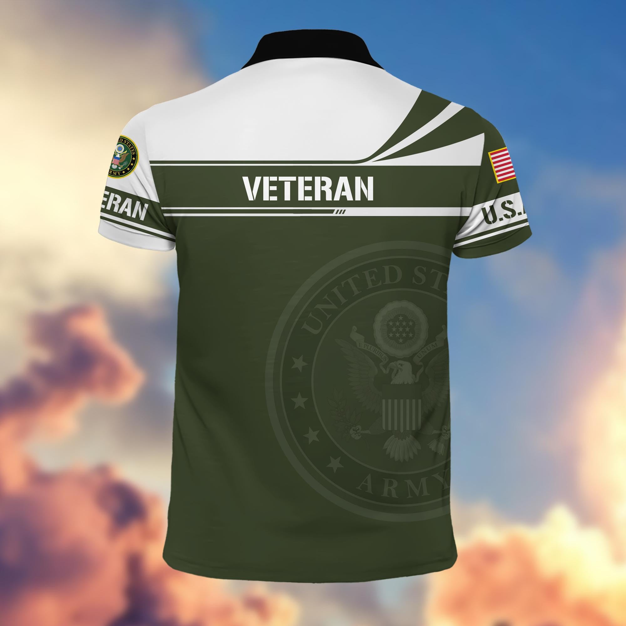 Premium US Army Polo Shirt, Gift for Army Veteran VPVC202401