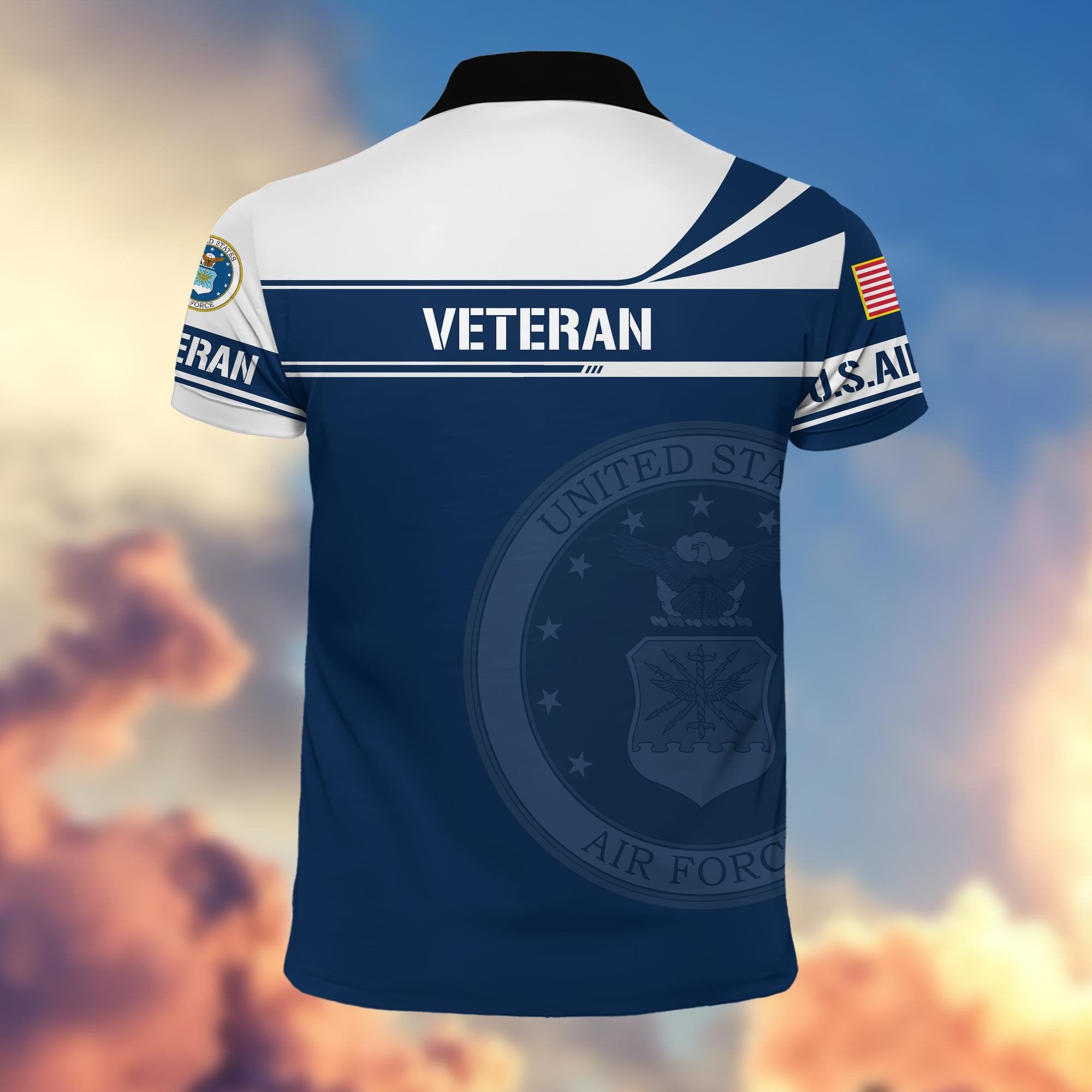 Premium USAF Polo Shirt, Gift for Air Force Veteran VPVC202404