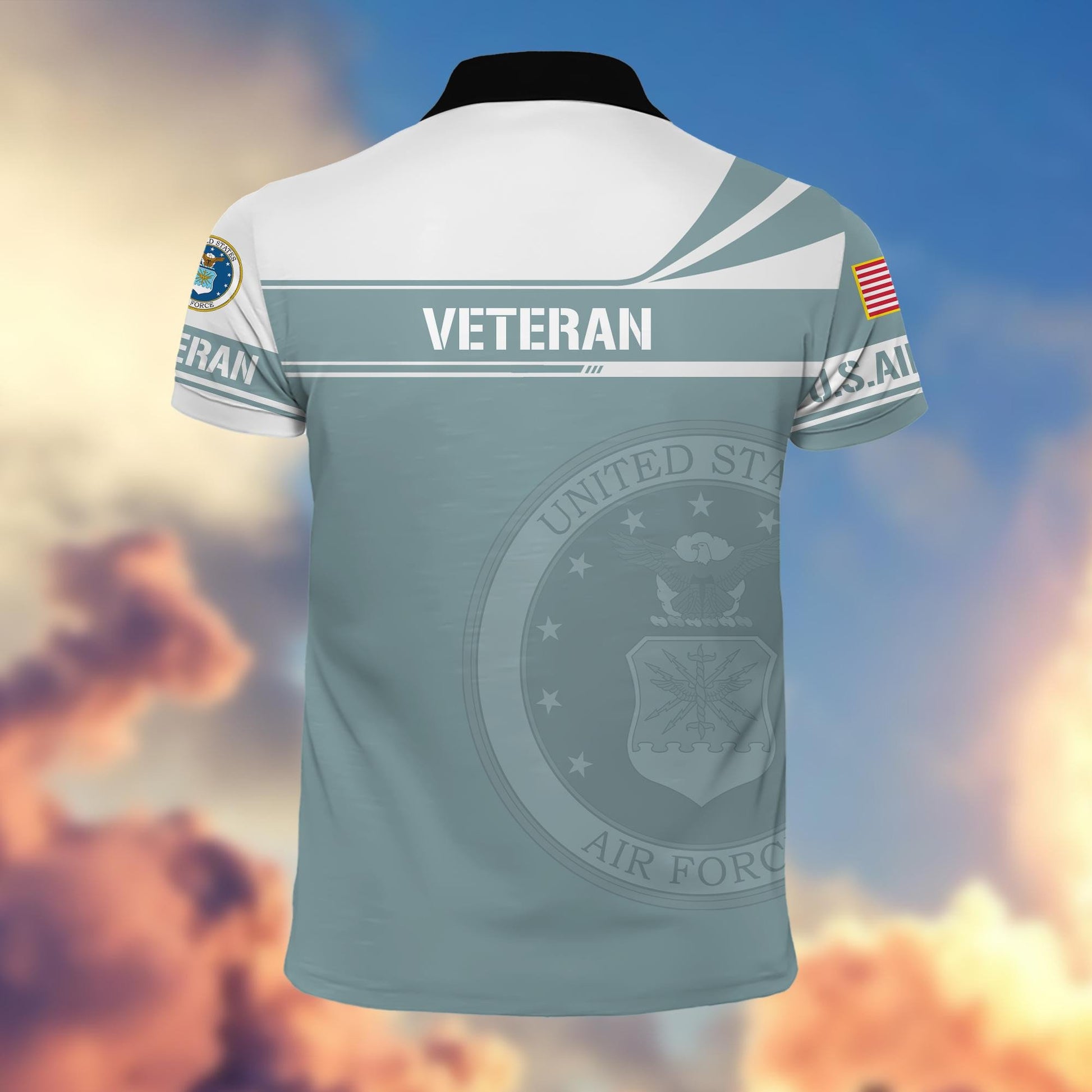 Premium USAF Polo Shirt, Gift for Air Force Veteran VPVC202404