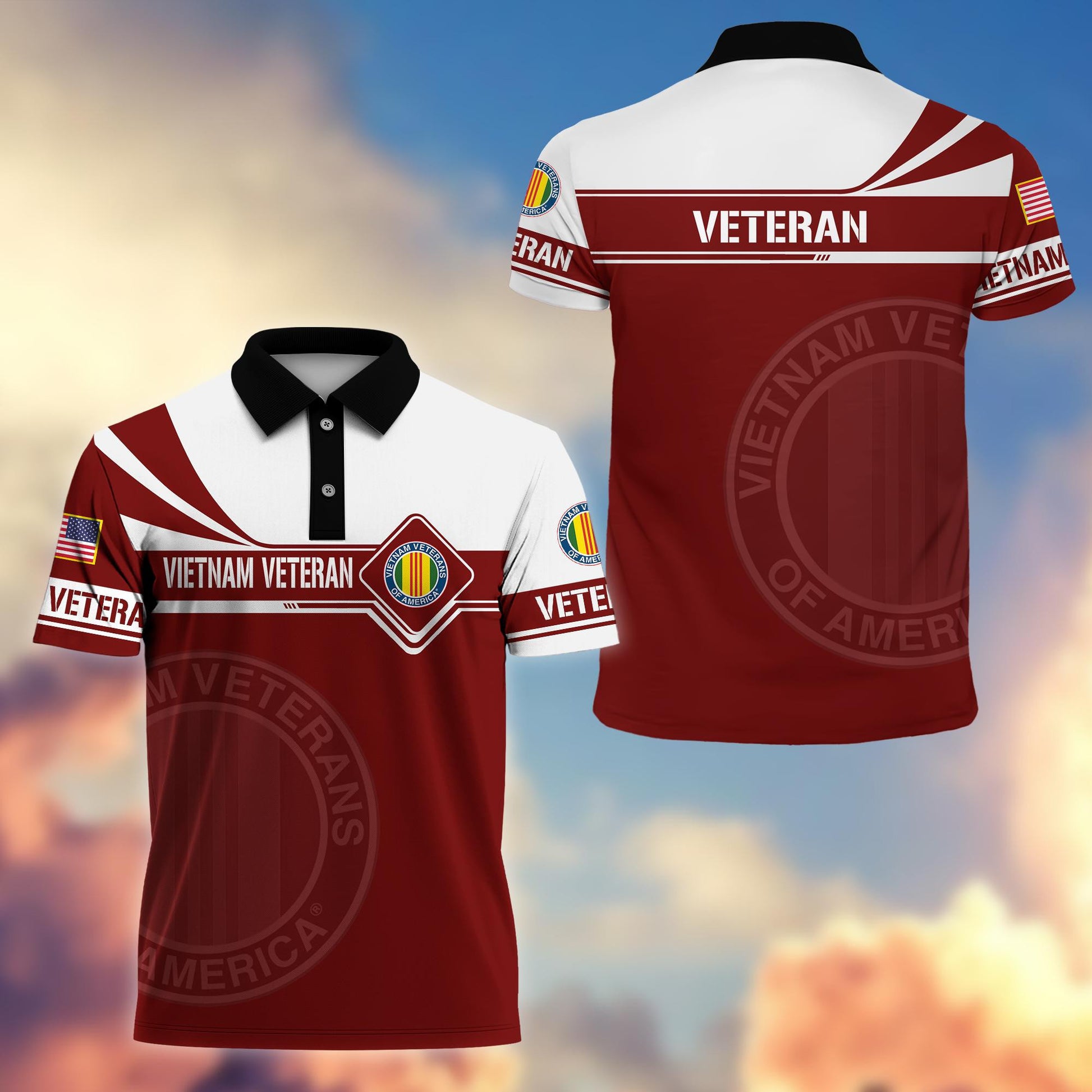 Premium Vietnam Veteran Polo Shirt, Gift for Vietnam Veteran VPVC202406
