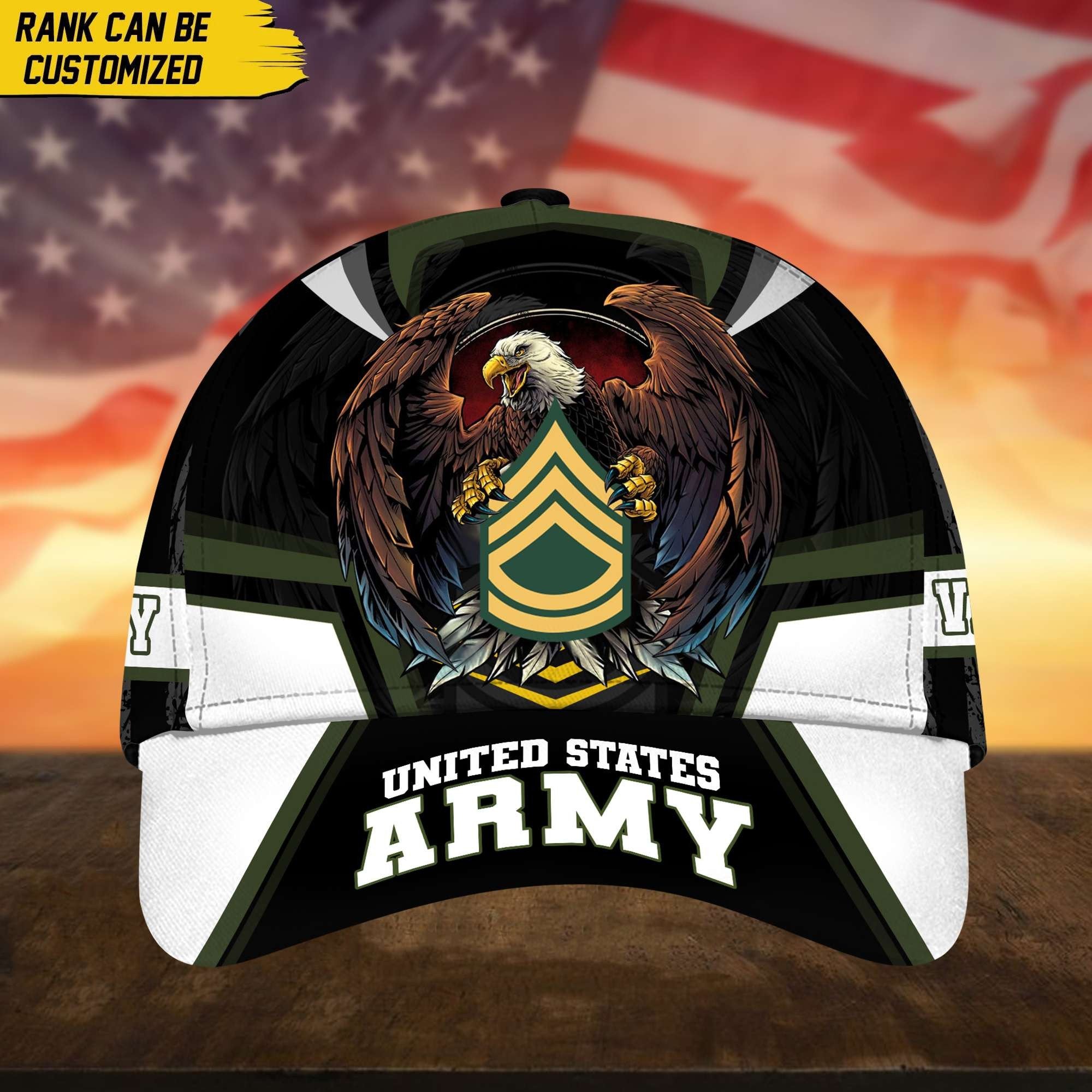 Premium Custom US Army Veteran Cap, Gift for Army Veteran VPVC002401