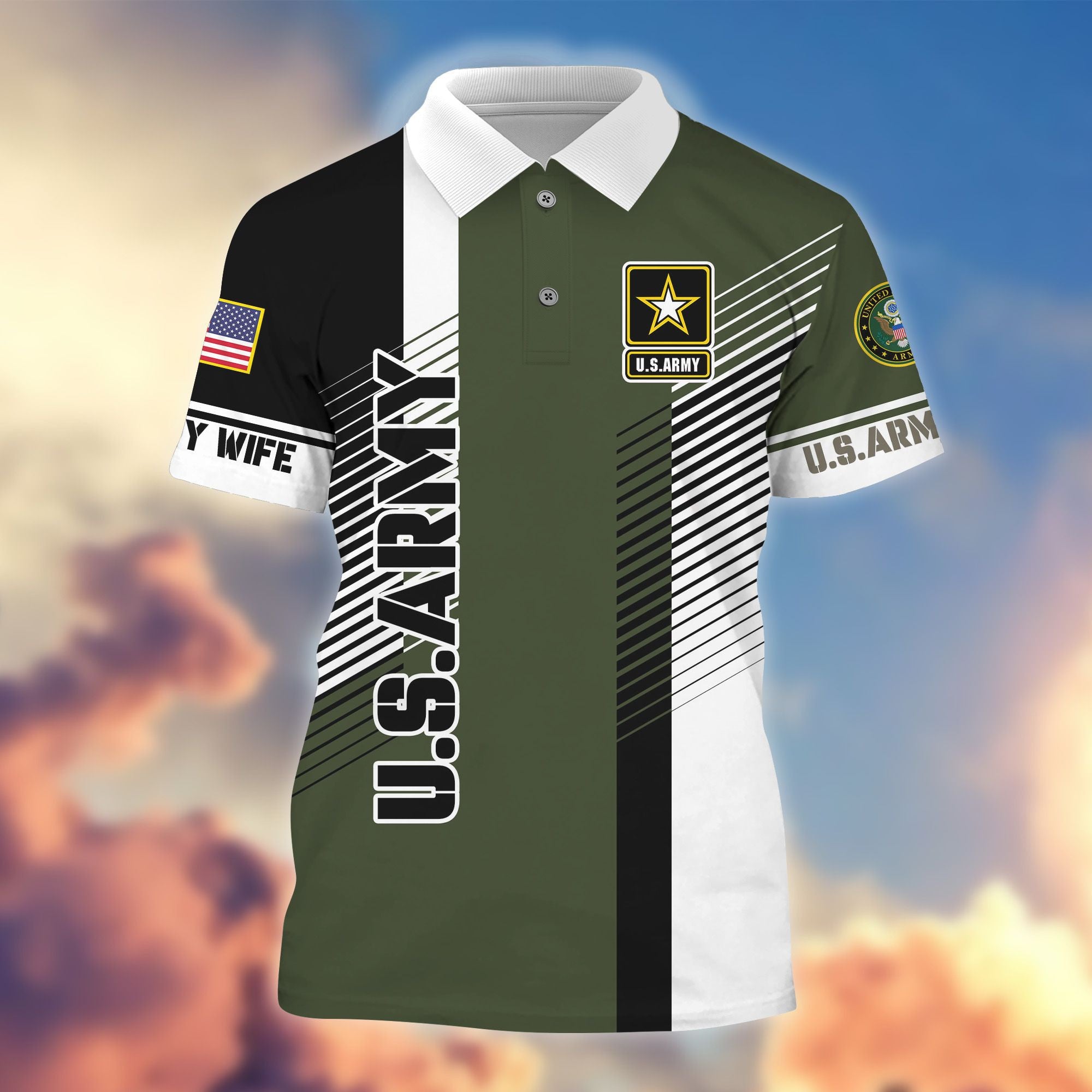 Premium Polo Shirt For Veteran's Wife APVC180610