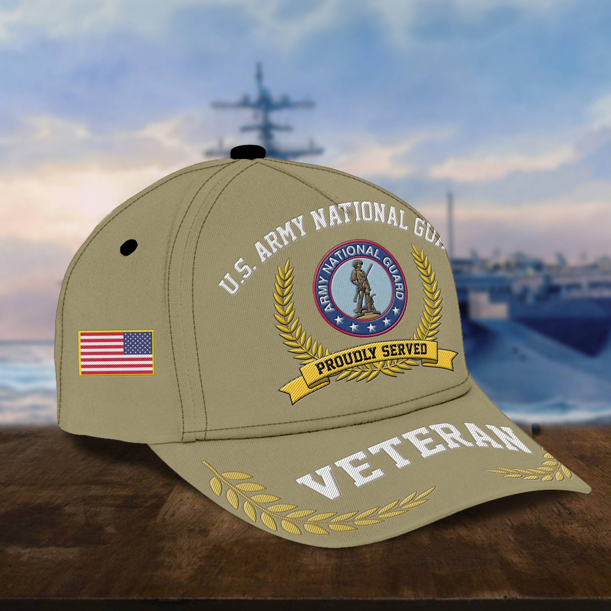 Premium US Veterans Embroidered Cap, Gift For Army Veteran, Navy Veteran, Marine Veteran, Air Force Veteran, Coast Guard Veteran, Vietnam Veteran APVC110602