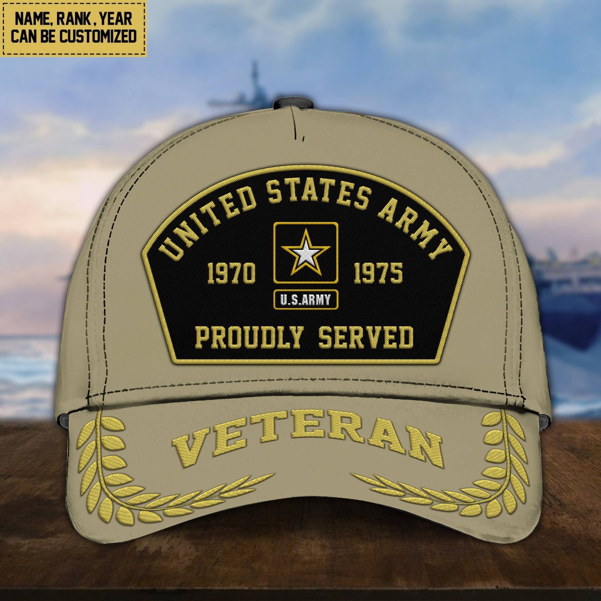 Premium Custom US Veterans Embroidered Cap, Gift For Veterans Day, Father's Day, Independence Day APVC110603